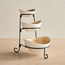 طقم أوعية تقديم بورسلان 3 قطع مع حامل معدن - تمارا-household-dining-serveware-servingplatters-image-4