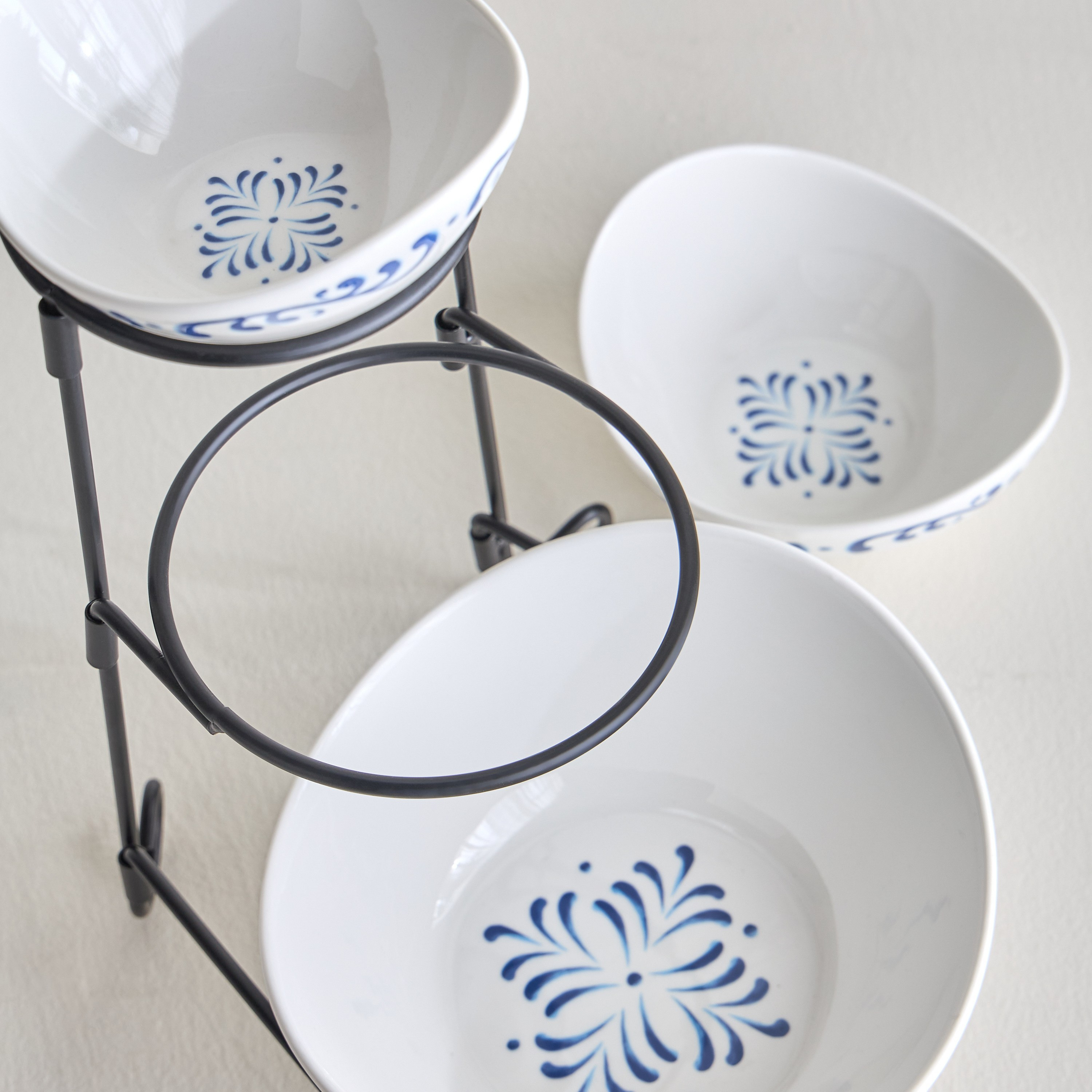 طقم أوعية بورسلان 3 قطع مع حامل معدني - صقلية-household-dining-dinnerware-bowls-image-3