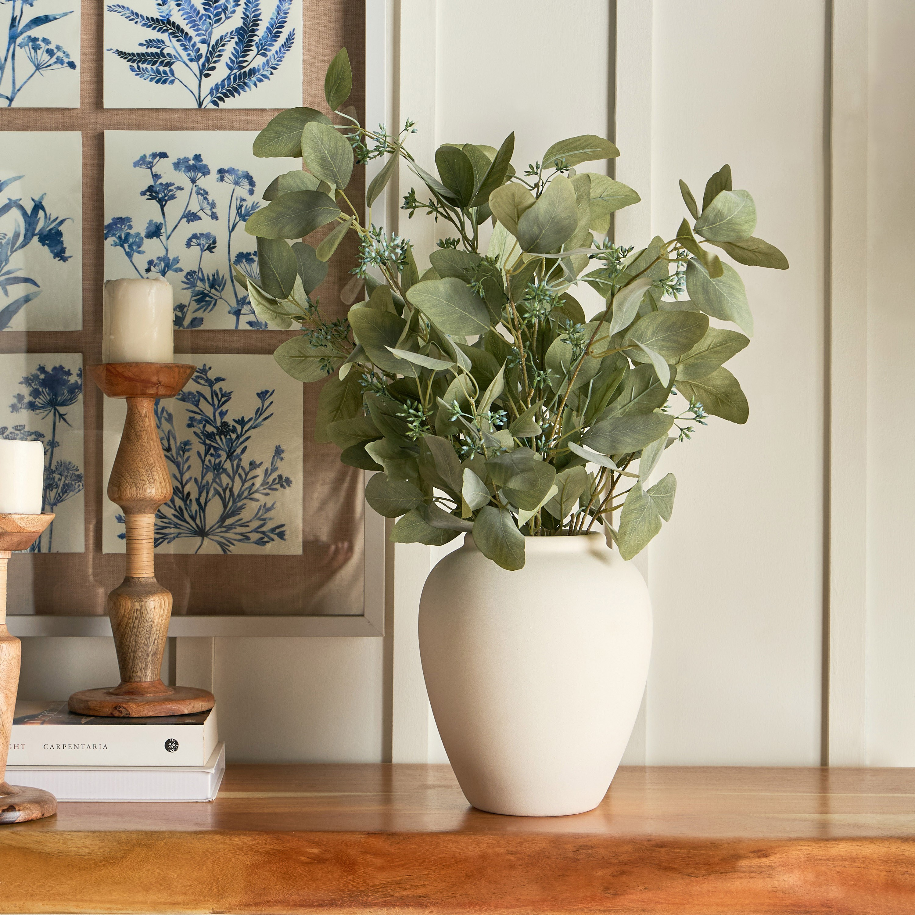 Chantilly Greens Eucalyptus in Ceramic Pot - 70 cm-household-gardenandoutdoor-artificialplants-pottedplants-image-4