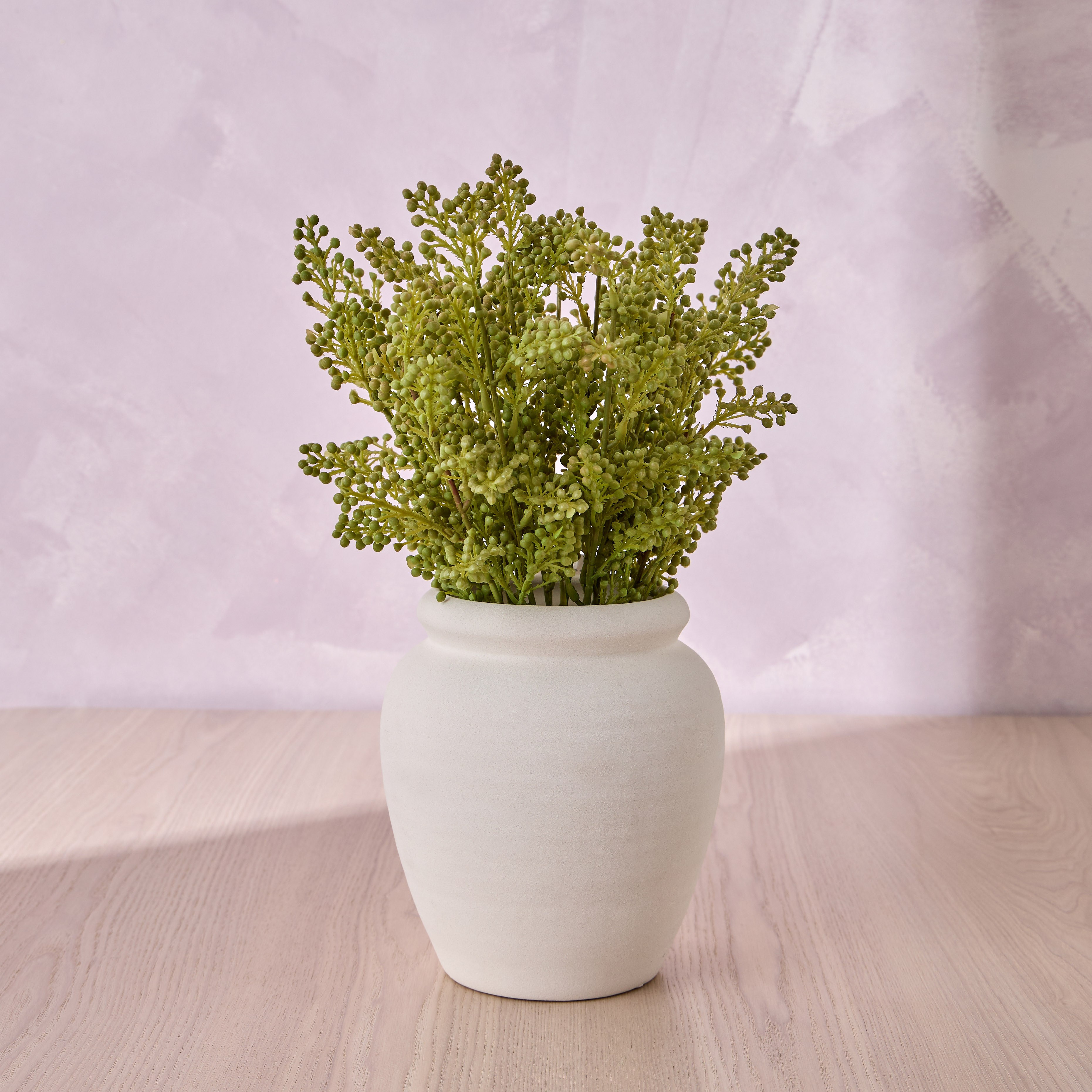 Chantilly Urn Greens Senecio Plant in Pot - 38 cm-household-gardenandoutdoor-artificialplants-pottedplants-image-1