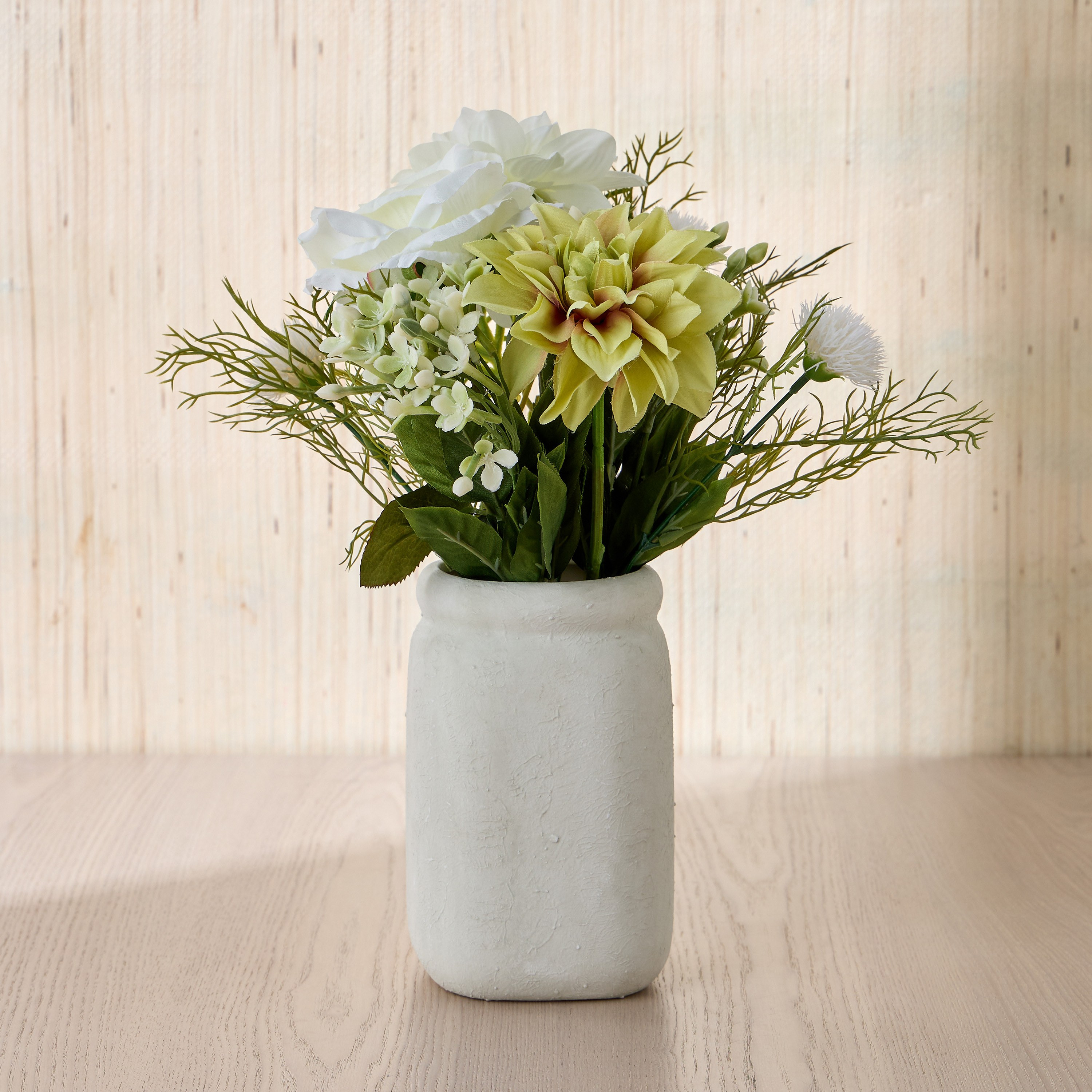 Chantilly Urn Dahlia Rose Floral Arrangement in Pot-household-gardenandoutdoor-artificialflowersandplants-flowers-image-1