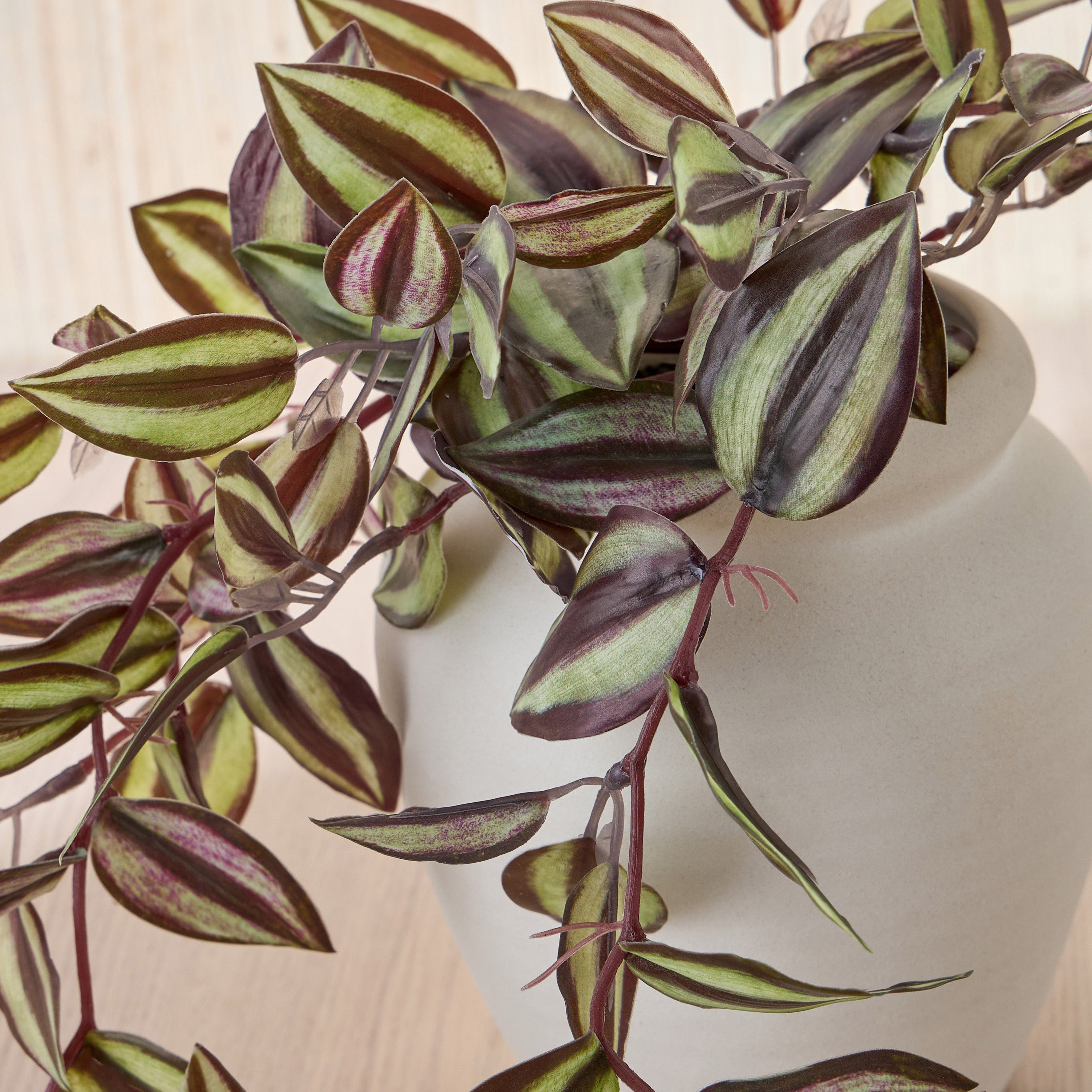 Chantilly Urn Ivy Zebrina Plant in Pot - 23 cm-household-gardenandoutdoor-artificialplants-pottedplants-image-2