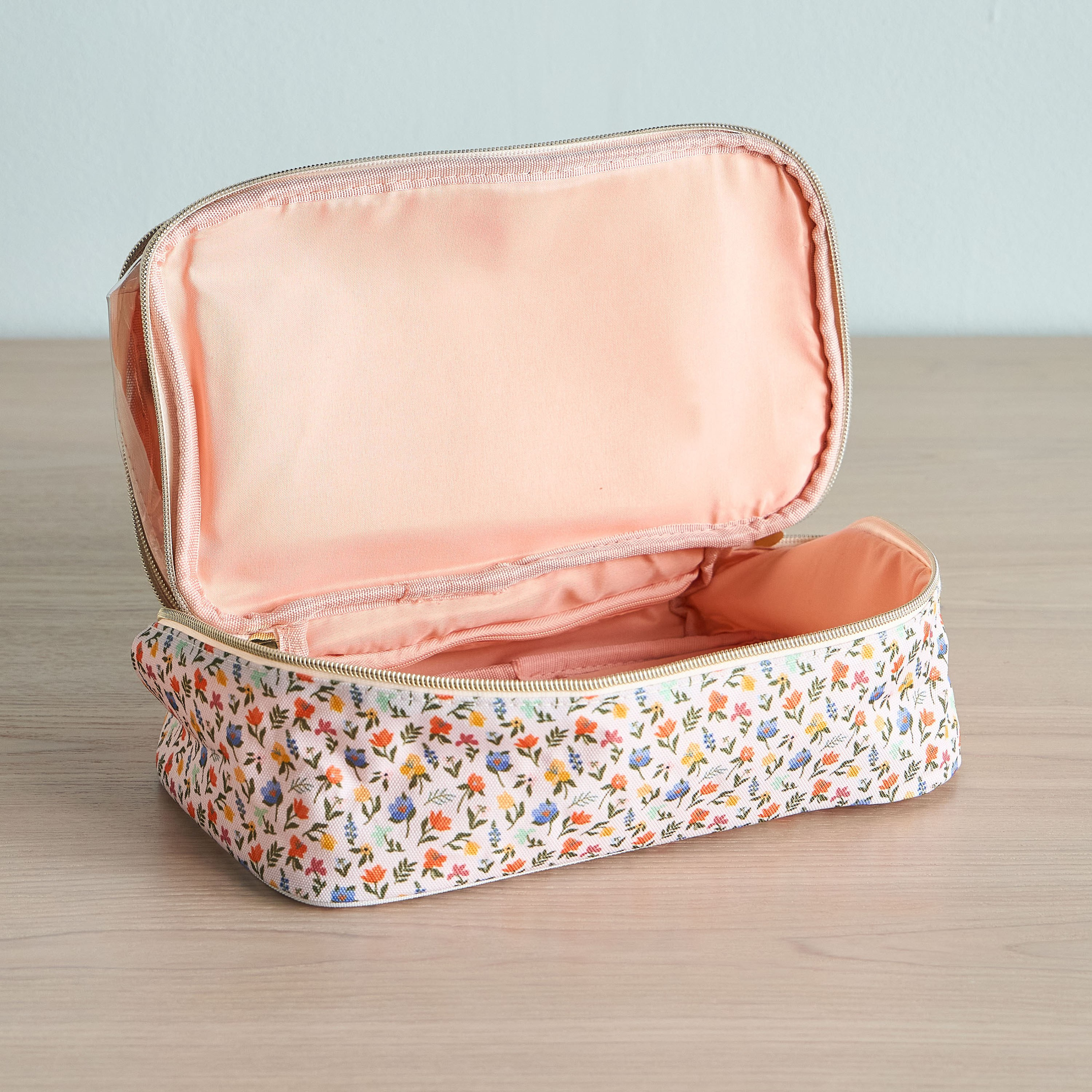 شنطة مستحضرات تجميل بطبقتين - فلورايز-household-storage-cosmeticorganizing-makeuporganizersandsets-image-3