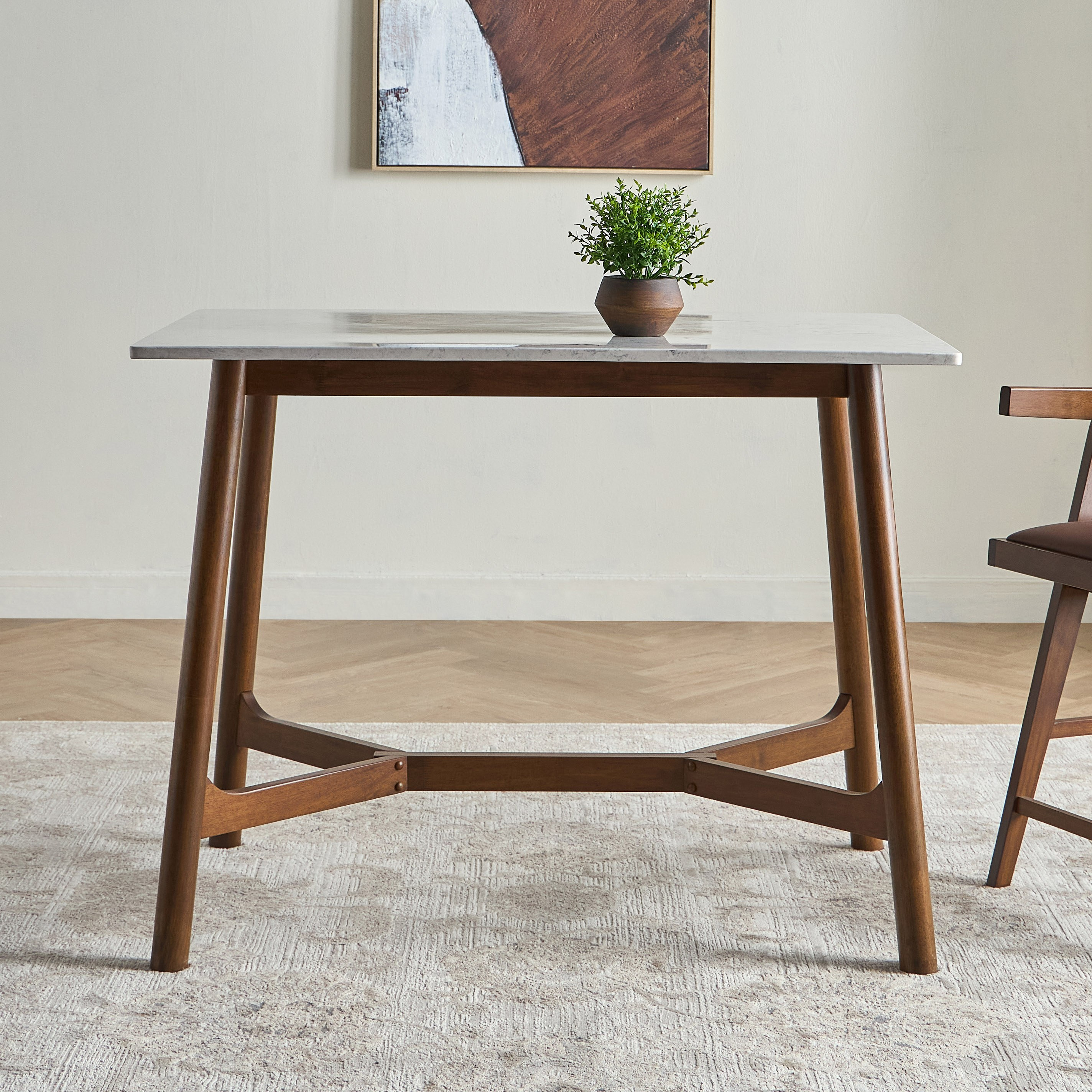Adam 4-Seater Marble Top High Dining Table-furniture-diningroom-diningtables-image-2