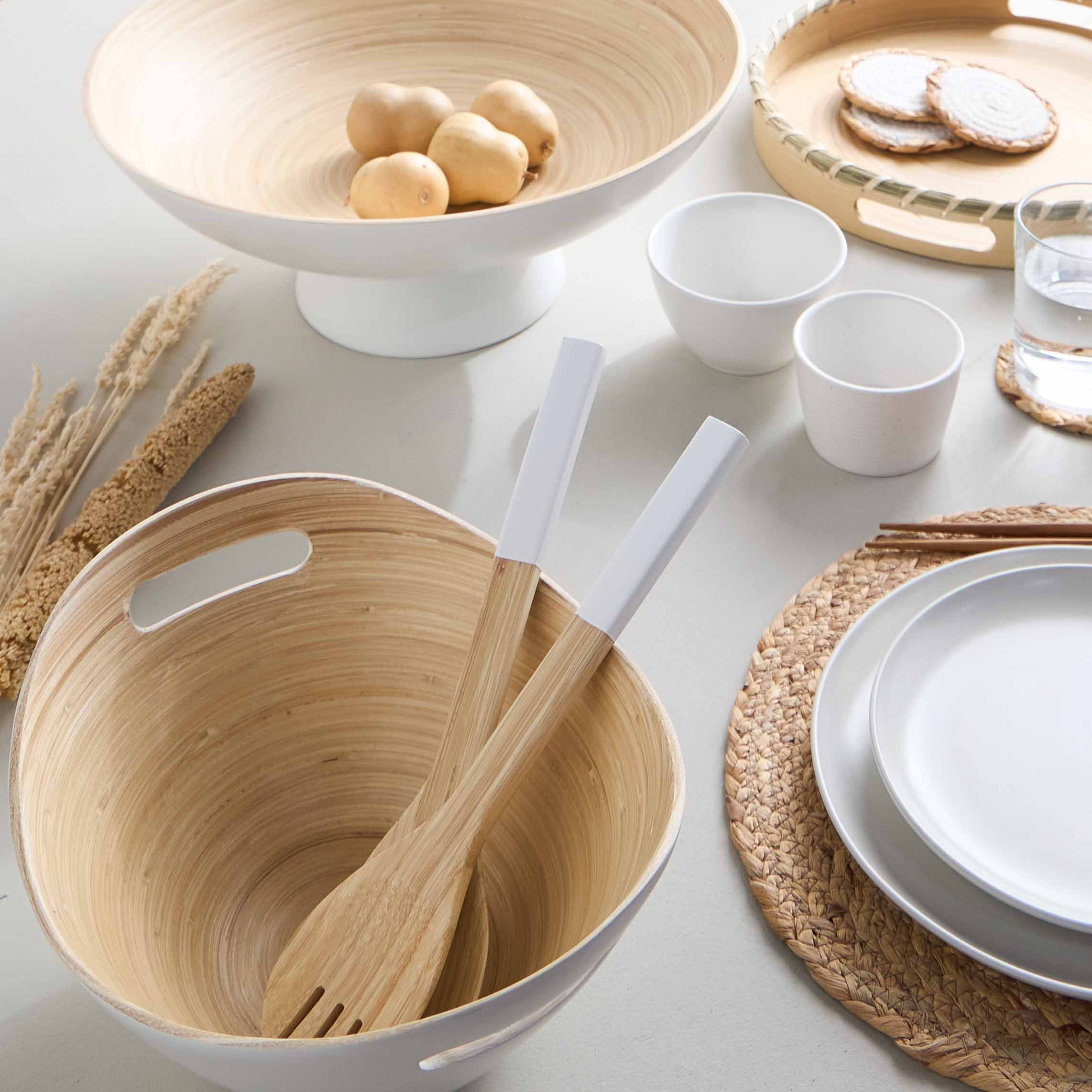 Yara Bamboo Serving Bowl - 40 cm-household-dining-dinnerware-bowls-image-3