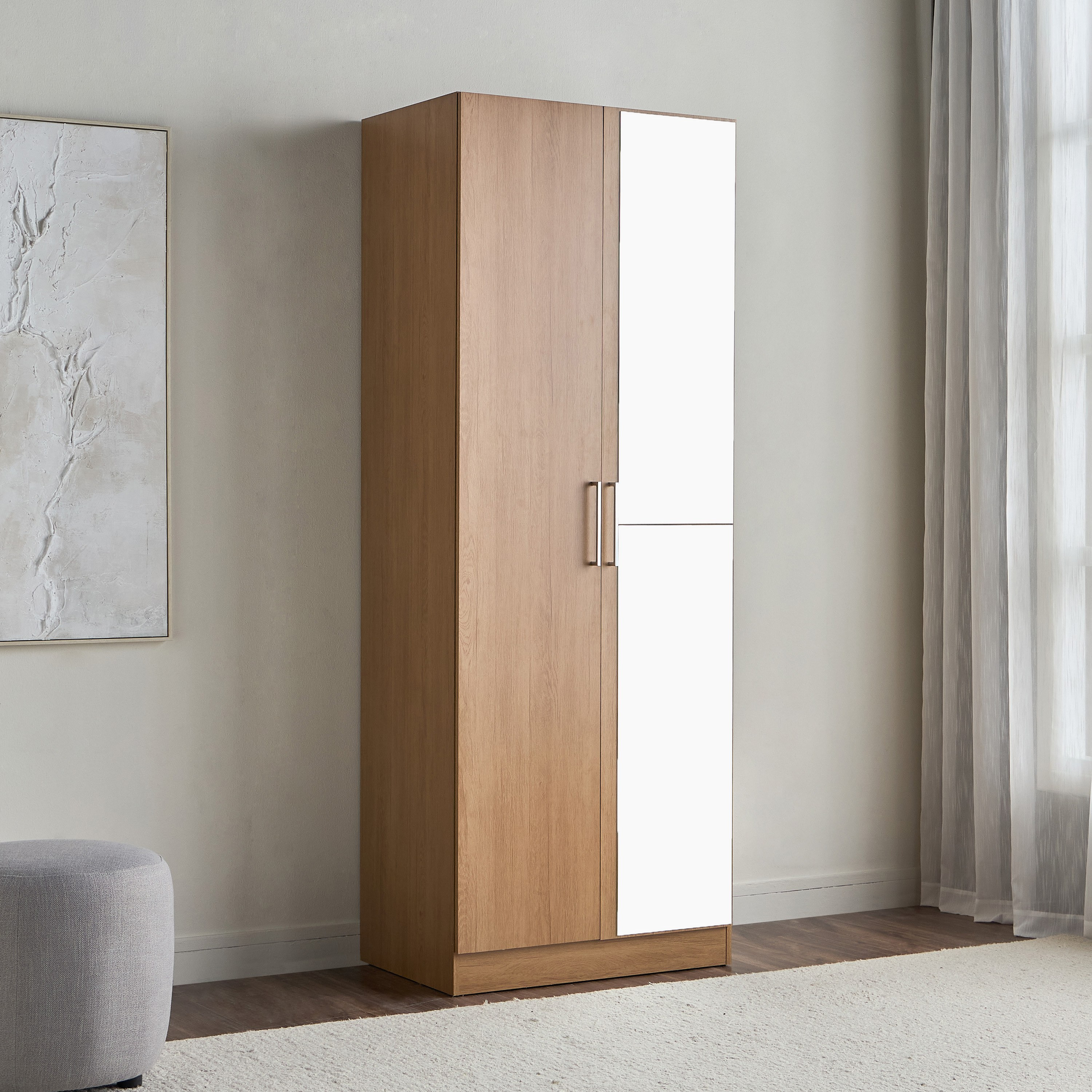 Otis 2-Door Wardrobe with Mirror-furniture-bedroom-wardrobes-image-1