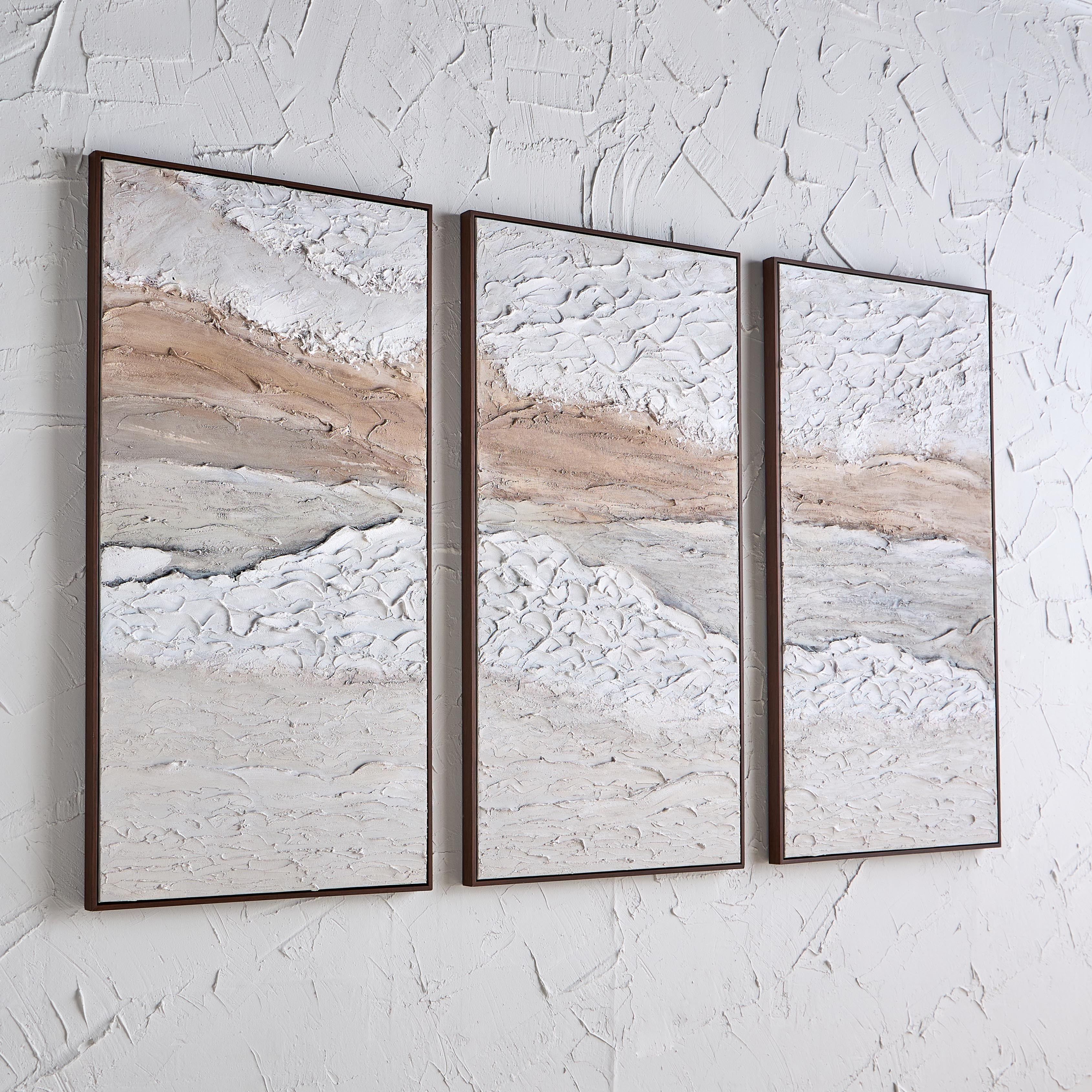 Isidore 3-Piece Framed Oil Painting Canvas Wall Art Set - 60x120 cm-household-walldecorandmirrors-wallart-image-2