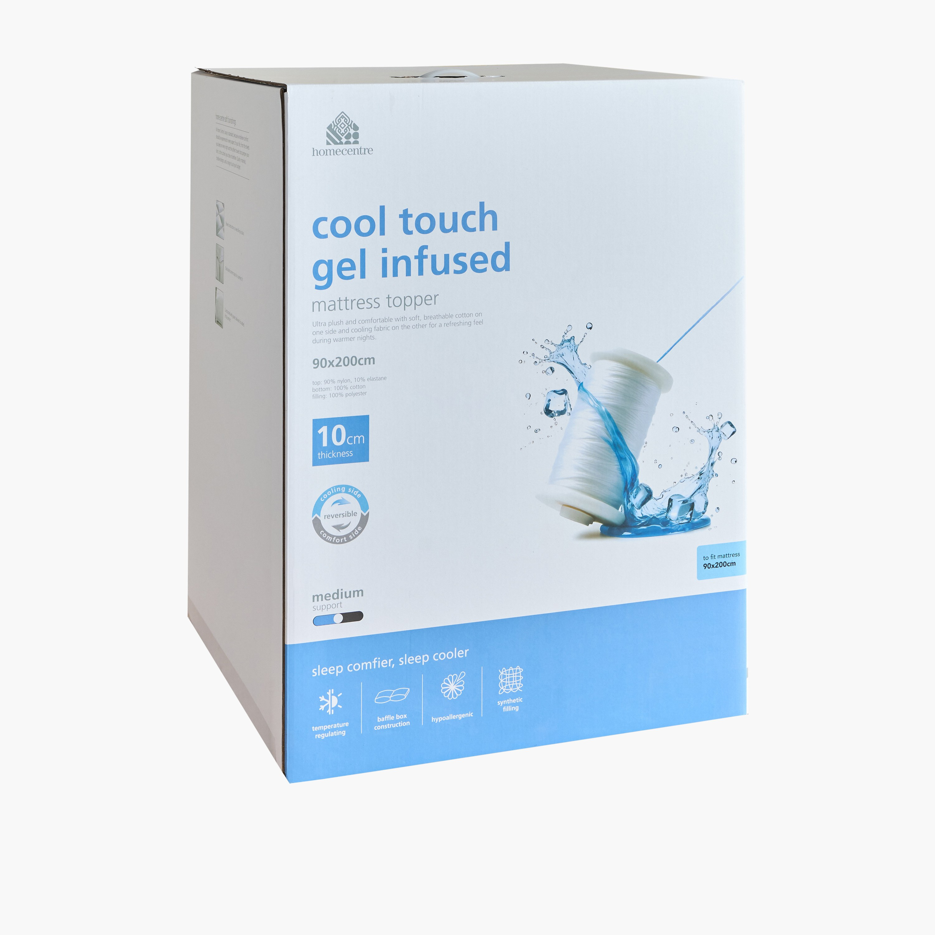 Sleep Innovation Cool Plus Mattress Topper - 90x200x10 cm-household-bedding-mattresstoppersandprotectors-mattresstoppers-image-4