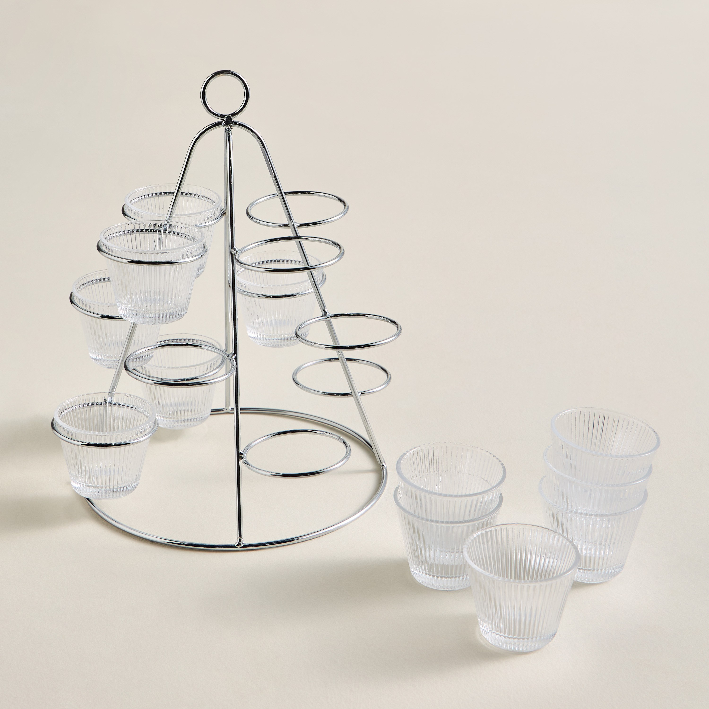 Eren 12-Piece Glass Cup and Stand Set, Serves 12-household-dining-teaandcoffee-teaandcoffeesets-image-1