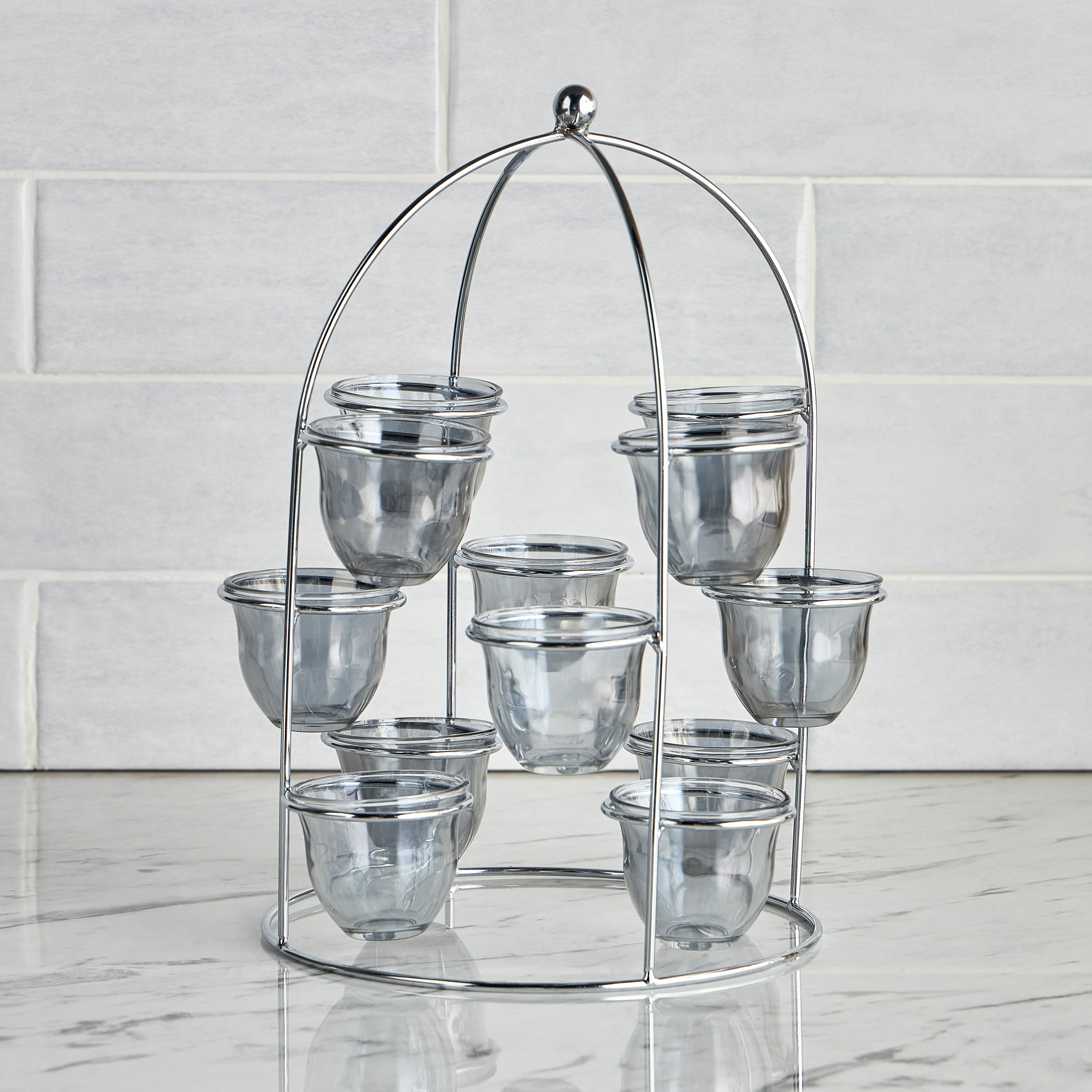 Aras 13-Piece Glass Kahwa Set - 80 ml, Serves 12-household-dining-teaandcoffee-teaandcoffeesets-image-1