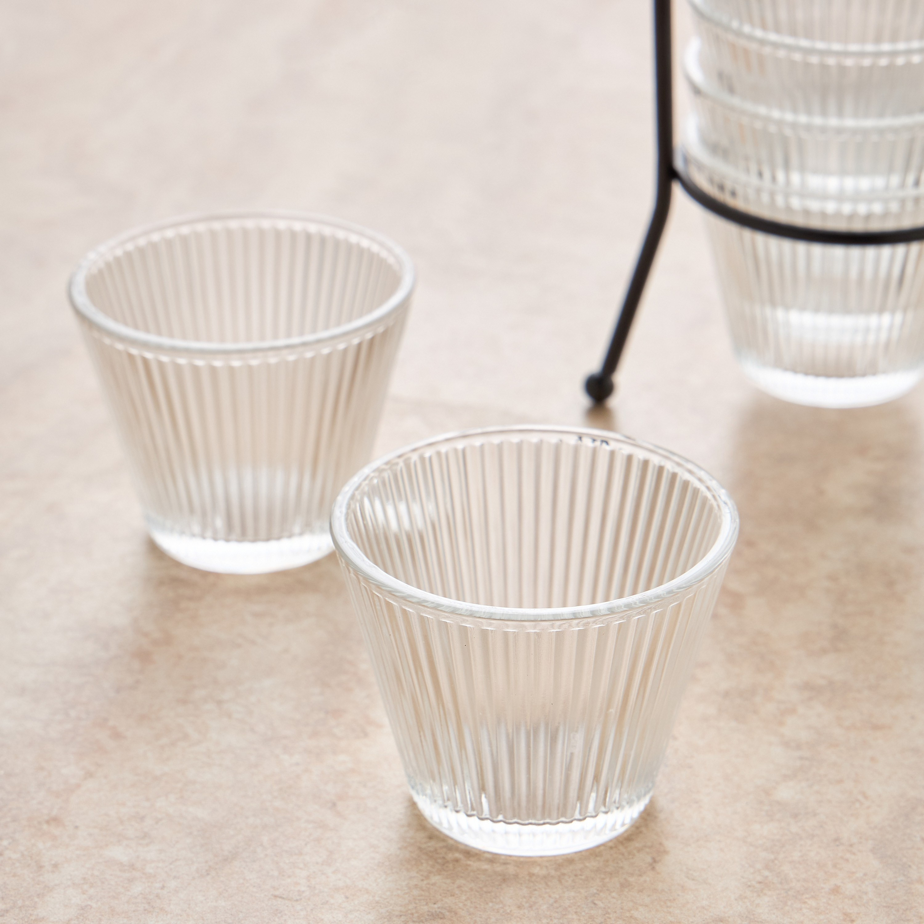 Turk 6-Piece Glass Kahwa Cup Set with Stand - 80 ml-household-dining-teaandcoffee-teaandcoffeesets-image-2