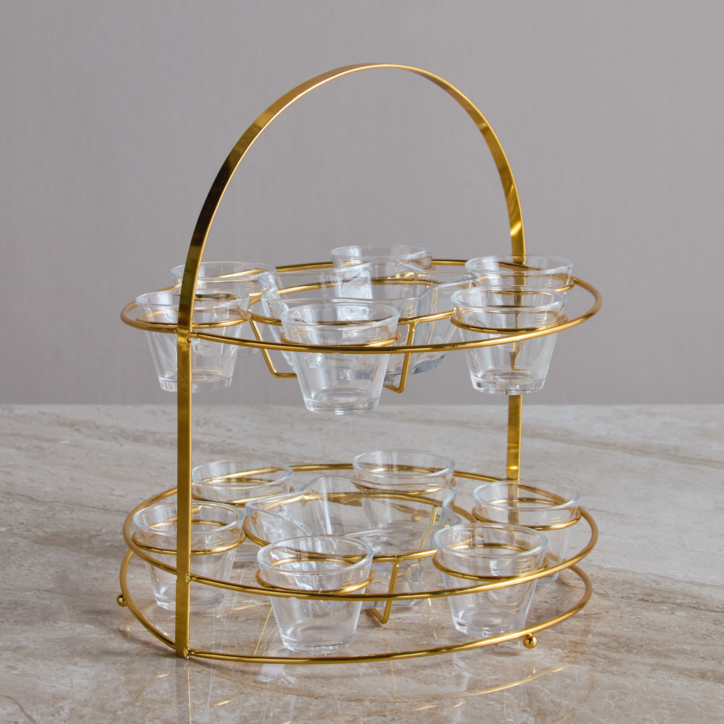Baris 13-Piece Glass Kahwa Set - 80 ml, Serves 12-household-dining-teaandcoffee-teaandcoffeesets-image-1