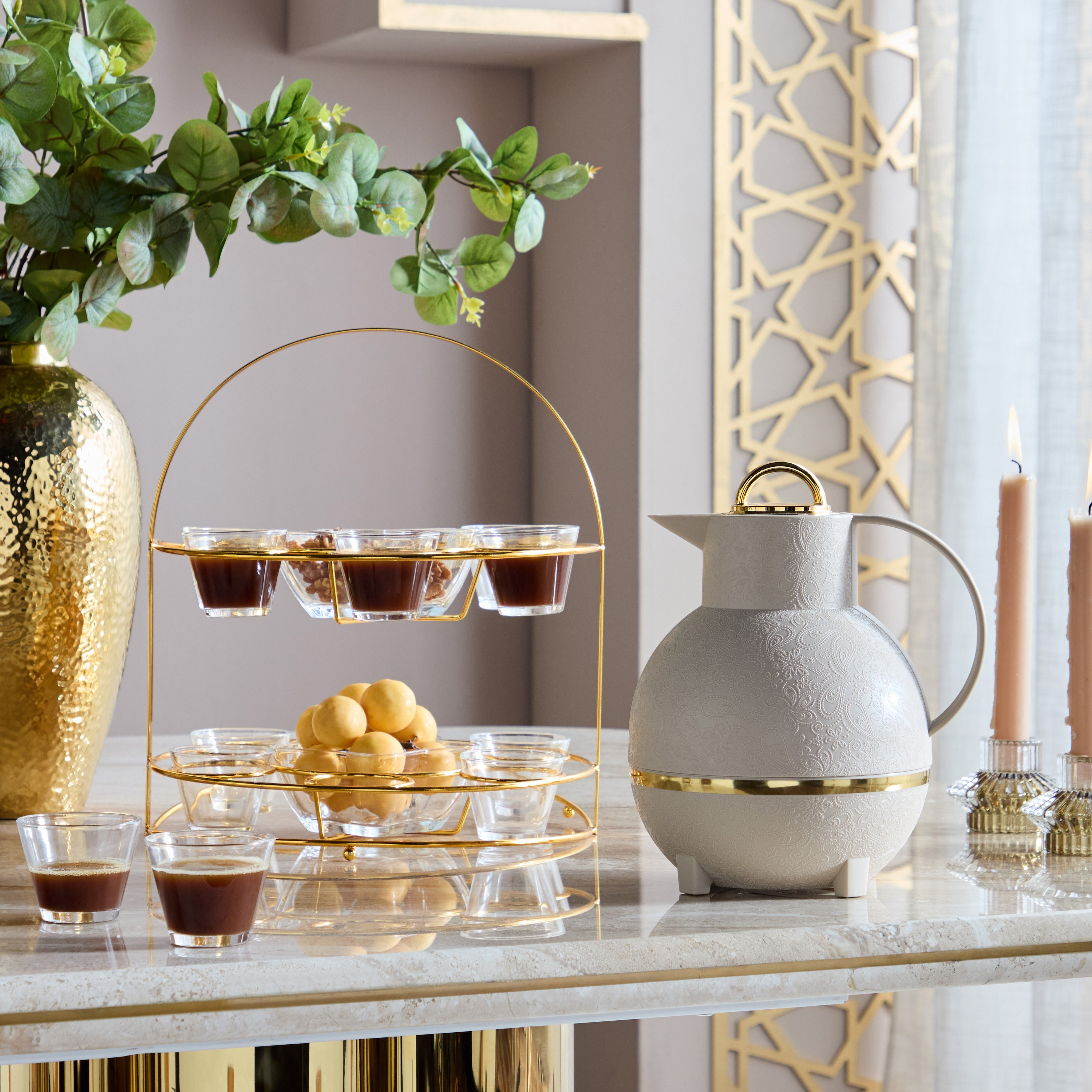 Baris 13-Piece Glass Kahwa Set - 80 ml, Serves 12-household-dining-teaandcoffee-teaandcoffeesets-image-4