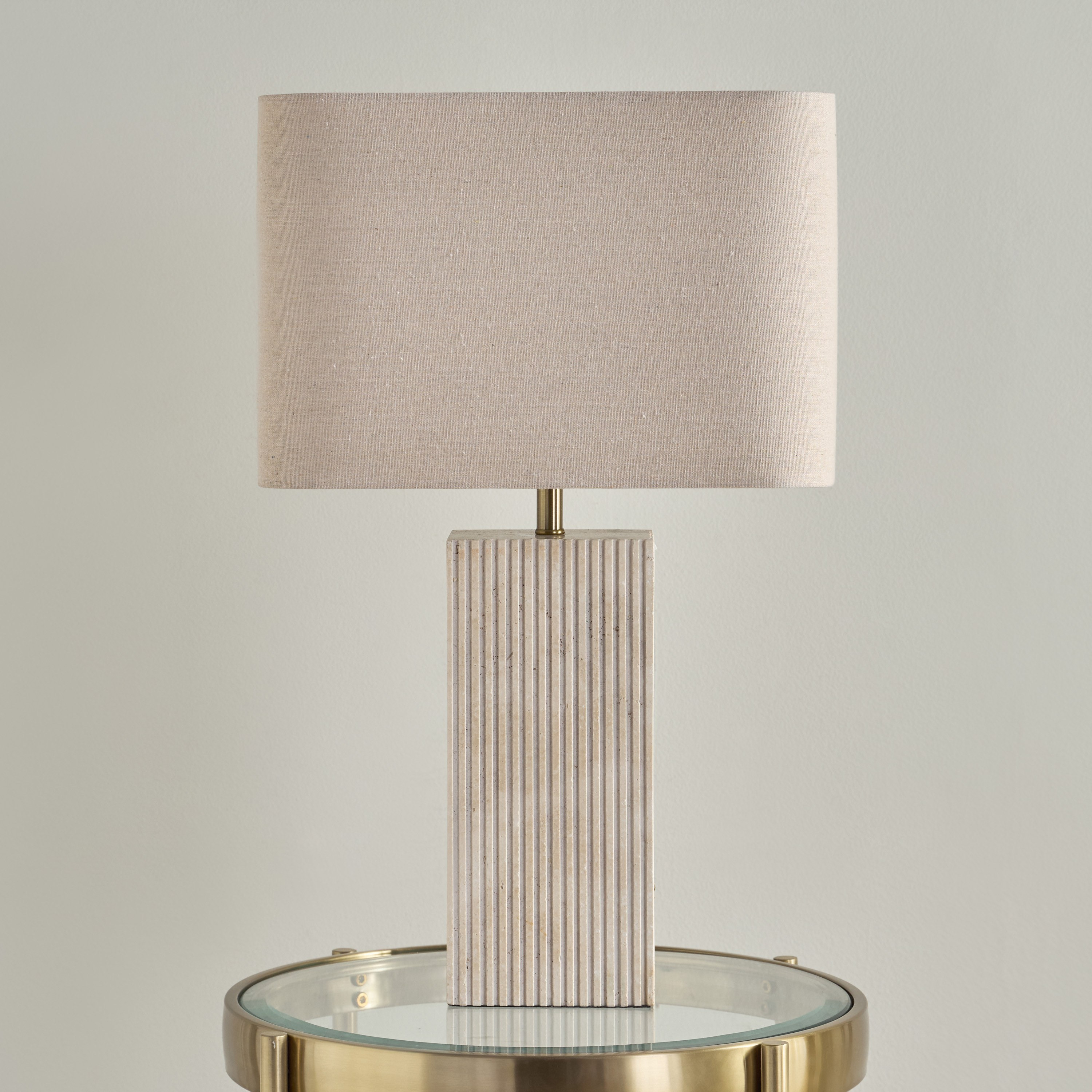 Zinnia Travertine Table Lamp - 64 cm