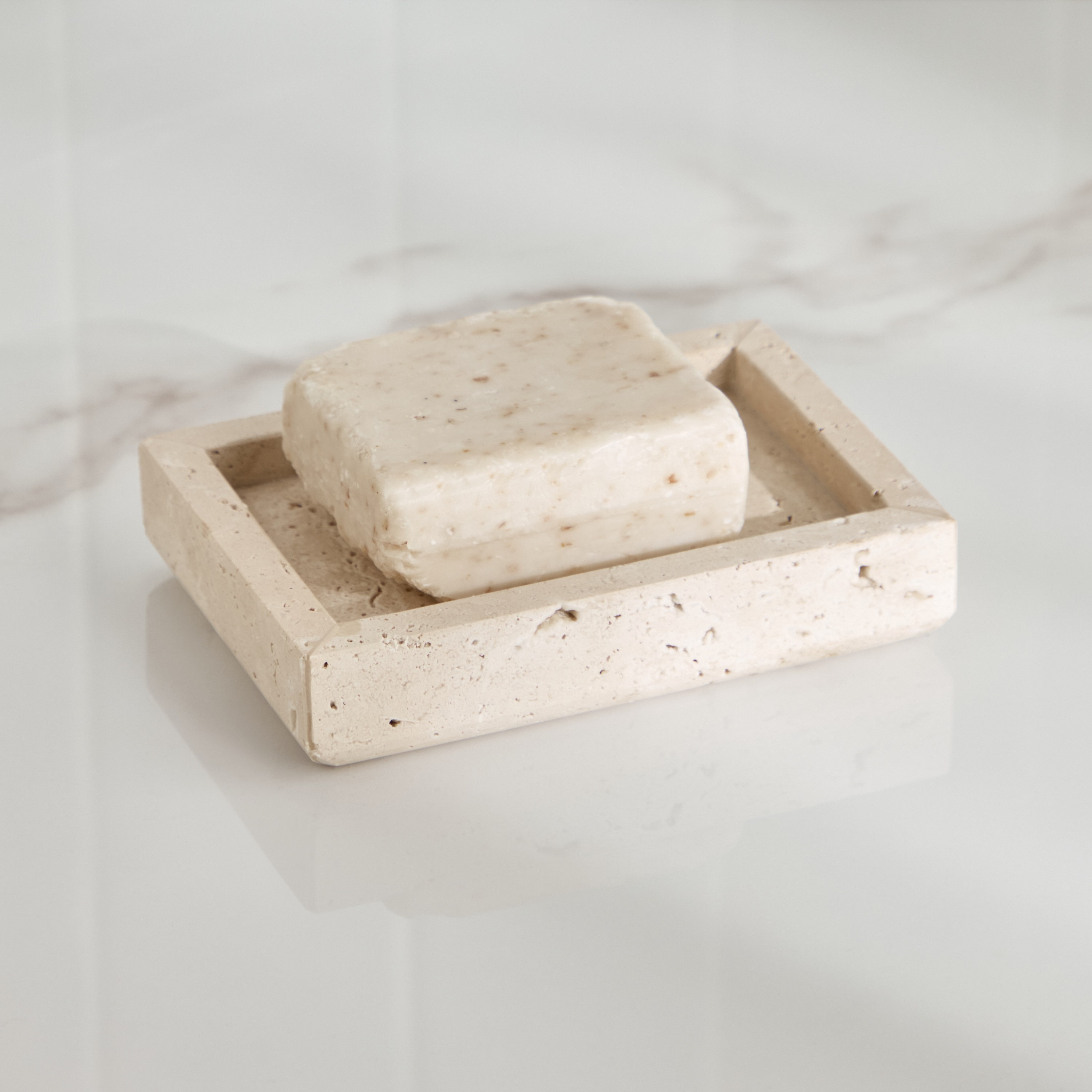 Travertine Marble Soap Dish-household-bathandlaundry-bathaccessories-soapdishesanddispensers-image-1