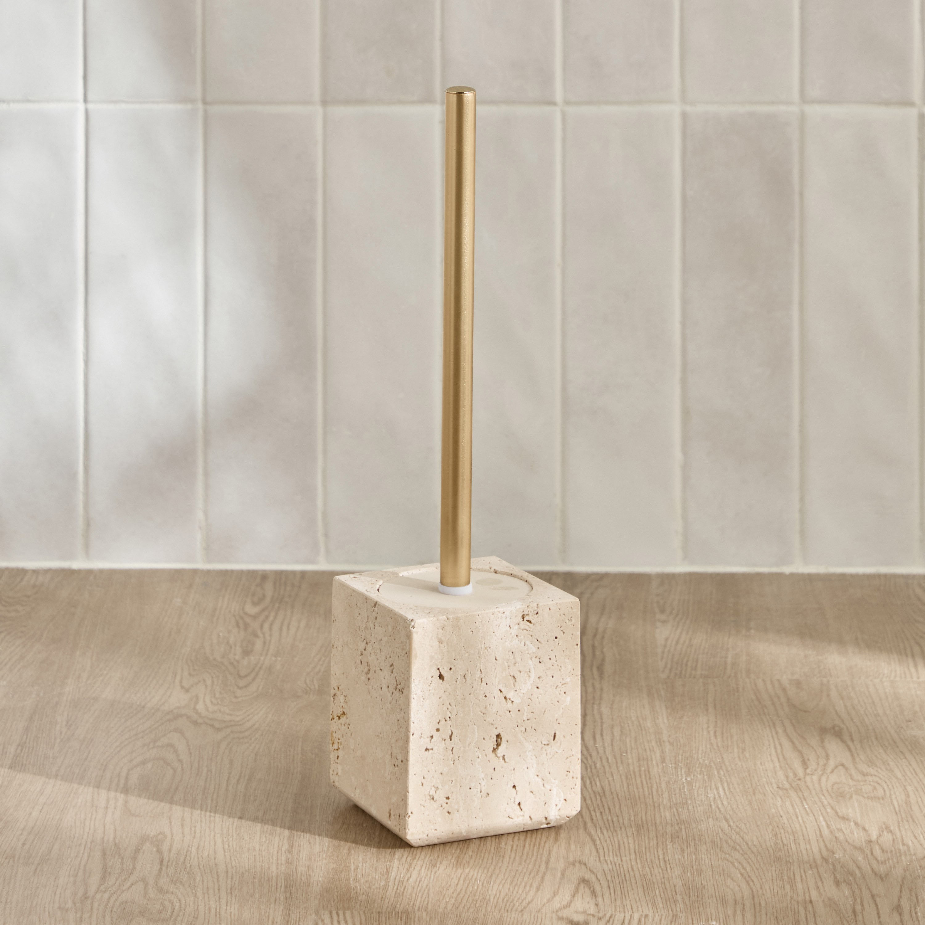 Travertine Marble Toilet Brush Holder-household-bathandlaundry-bathaccessories-toiletbrushholders-image-1