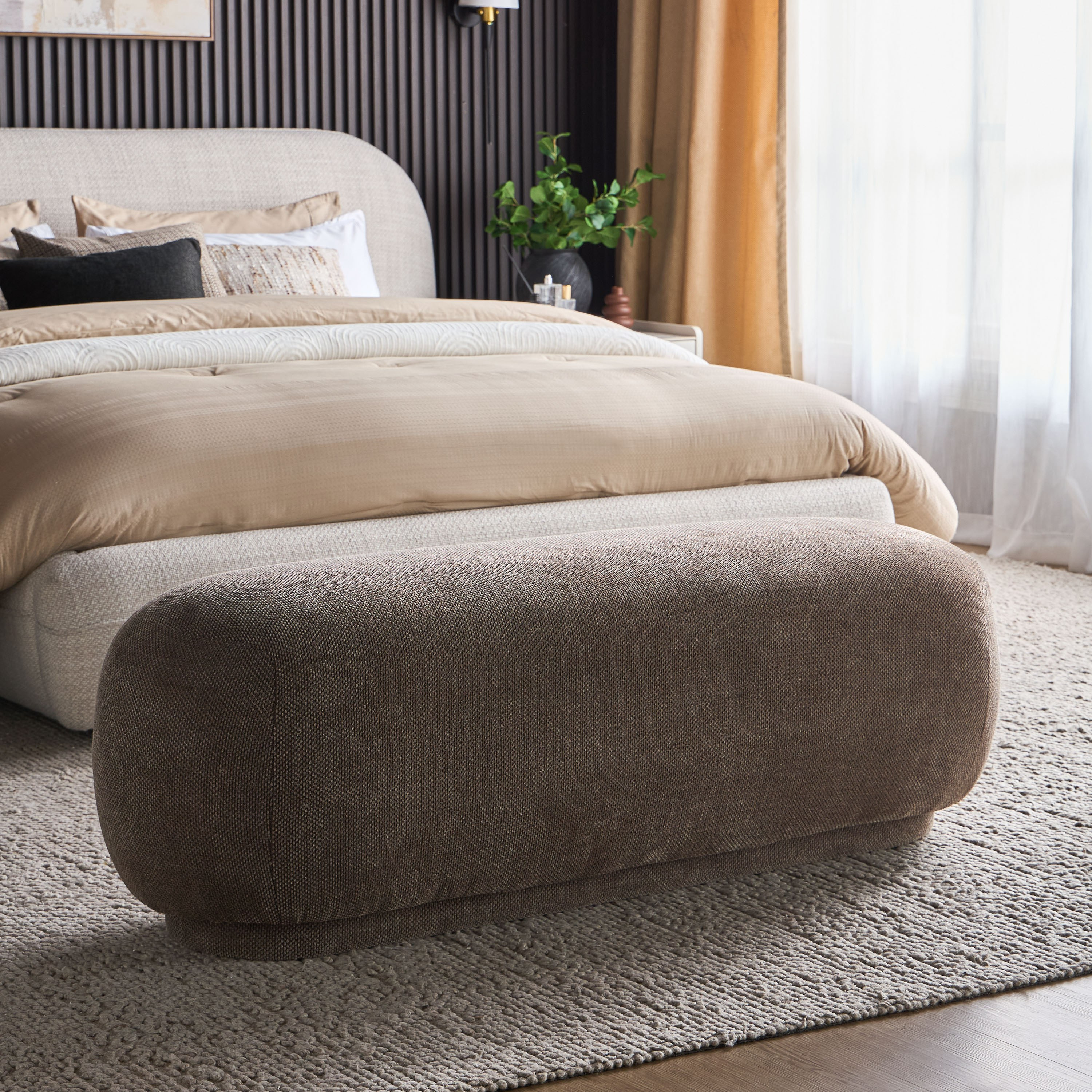 Nordic French Fabric Bench
