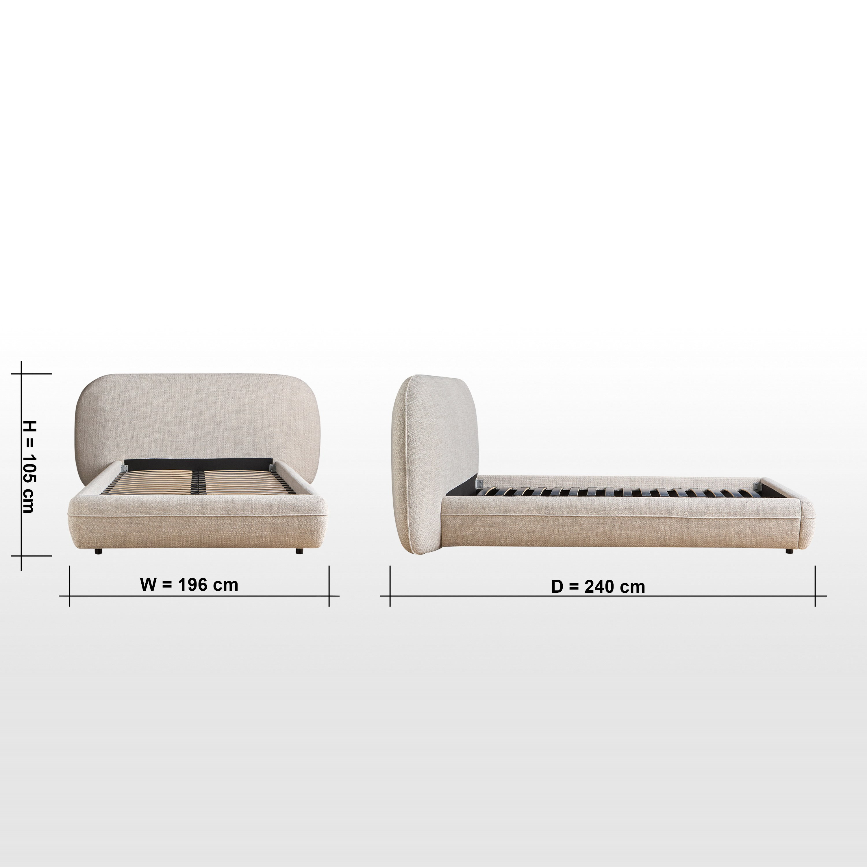 سرير فردي - نورديك فرينش - 120x200 سم-furniture-bedroom-beds-image-7
