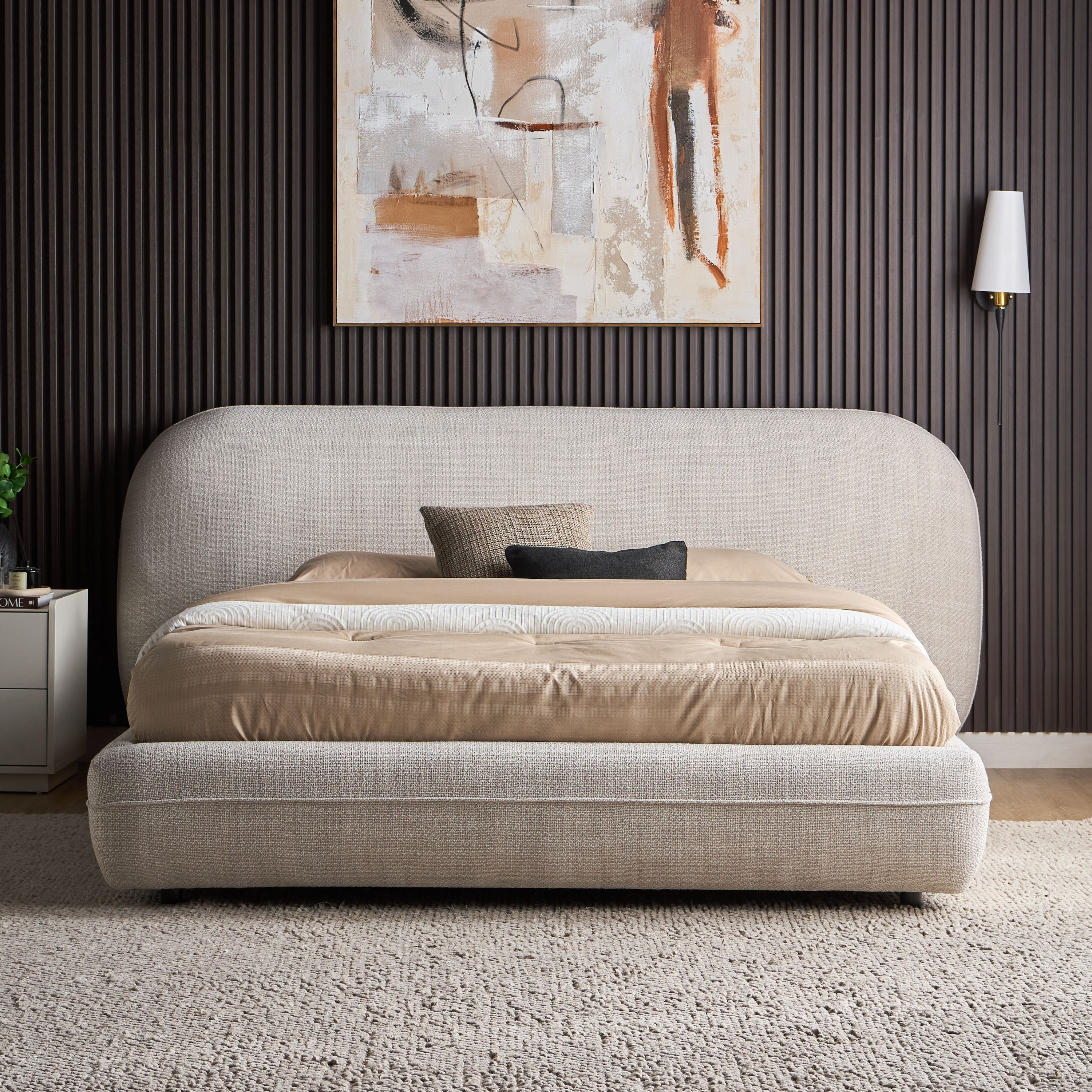 Nordic French Queen Bed - 160x200 cm-furniture-bedroom-beds-image-2