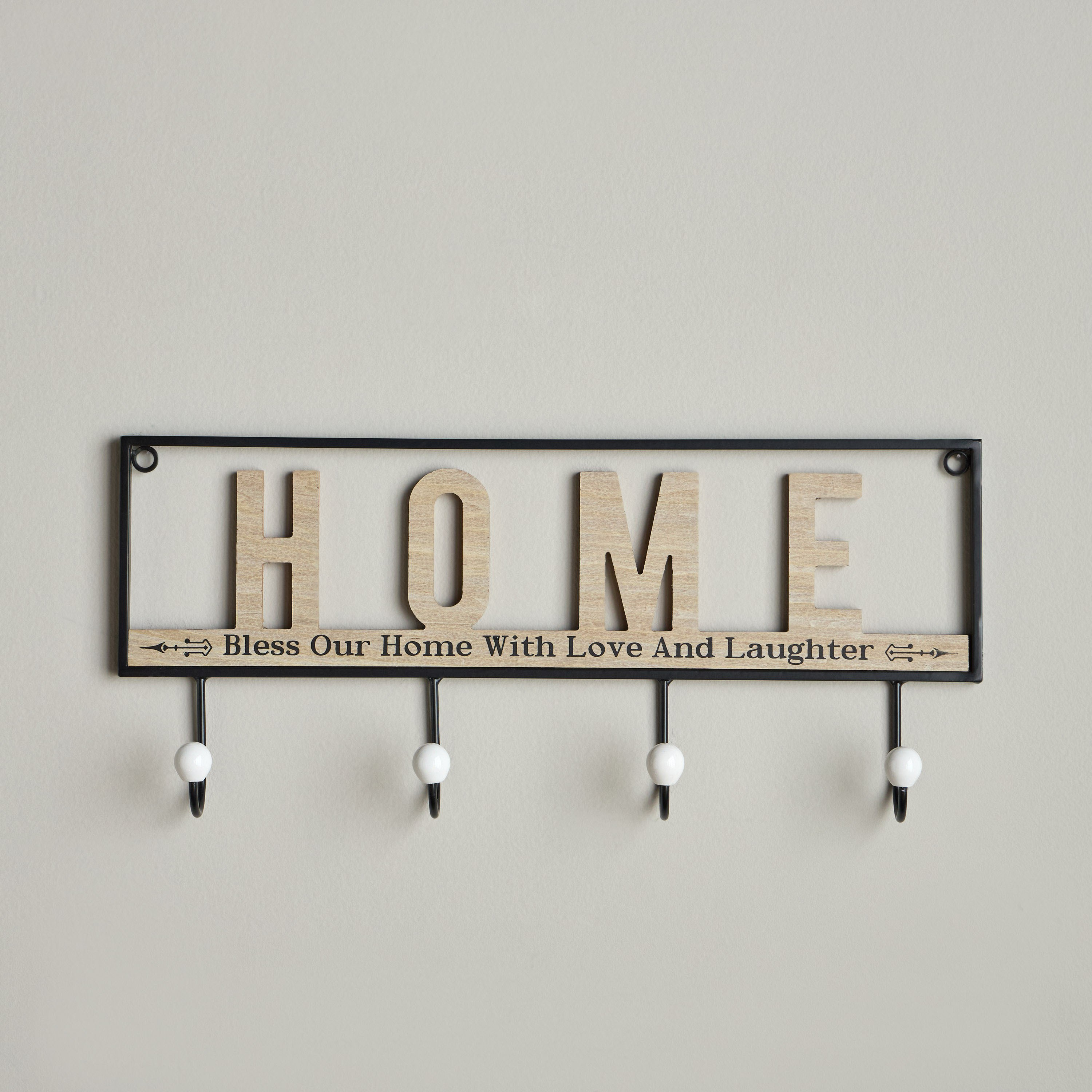 Home Wall Decor with Hooks - 50x6x22 cm-household-walldecorandmirrors-wallart-image-1