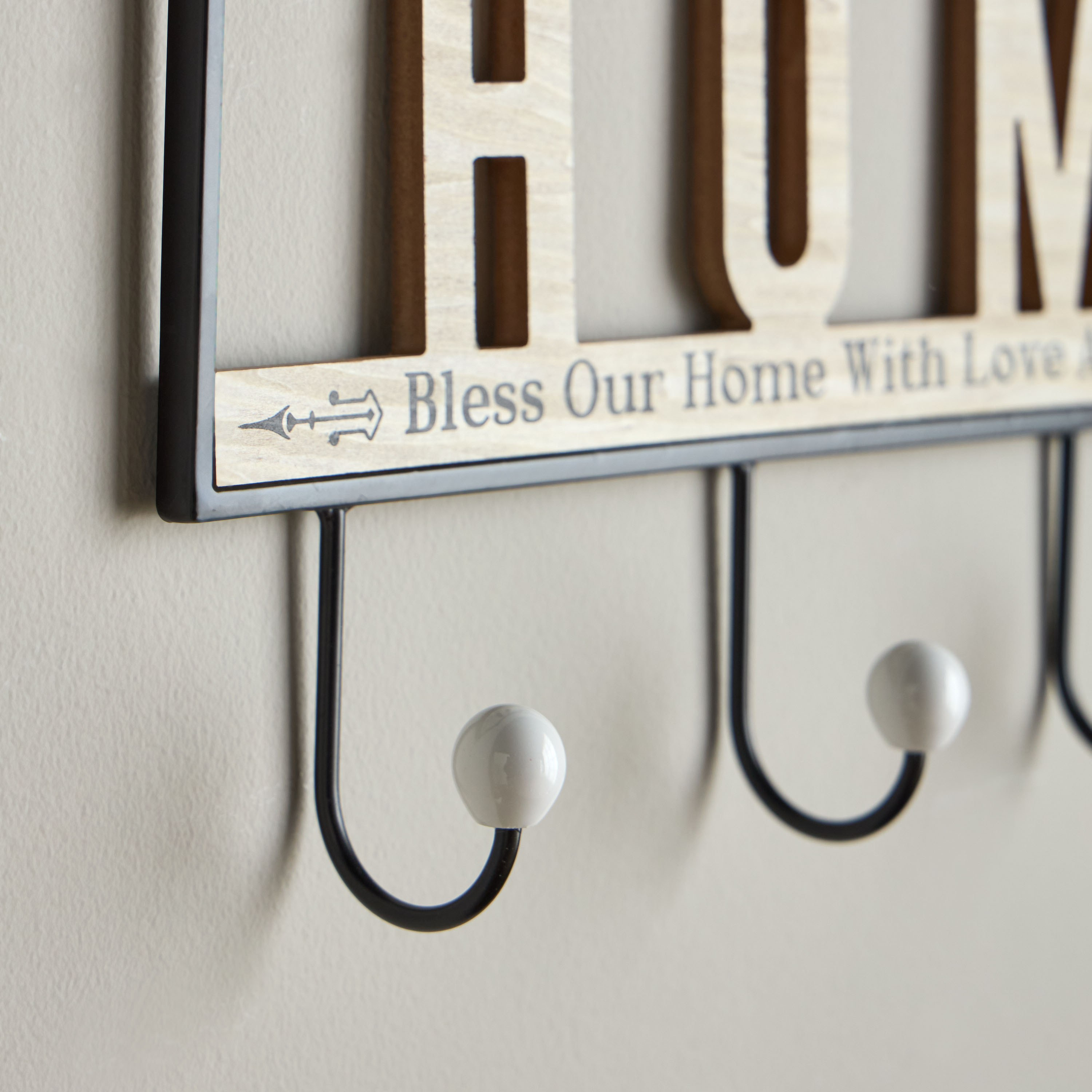 Home Wall Decor with Hooks - 50x6x22 cm-household-walldecorandmirrors-wallart-image-2