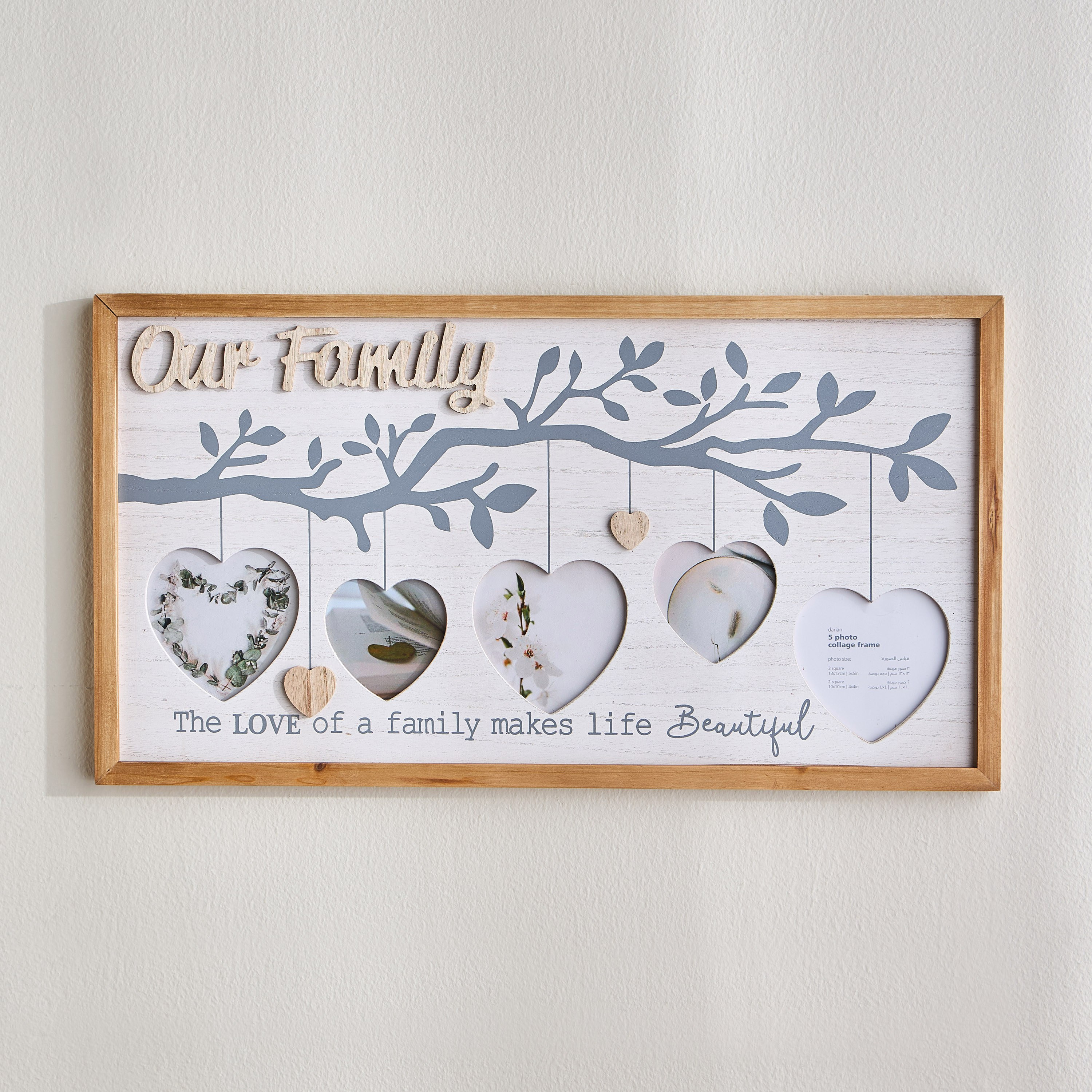 Darian 5-Photo Collage Frame - 38x70 cm-household-walldecorandmirrors-photoframes-image-1