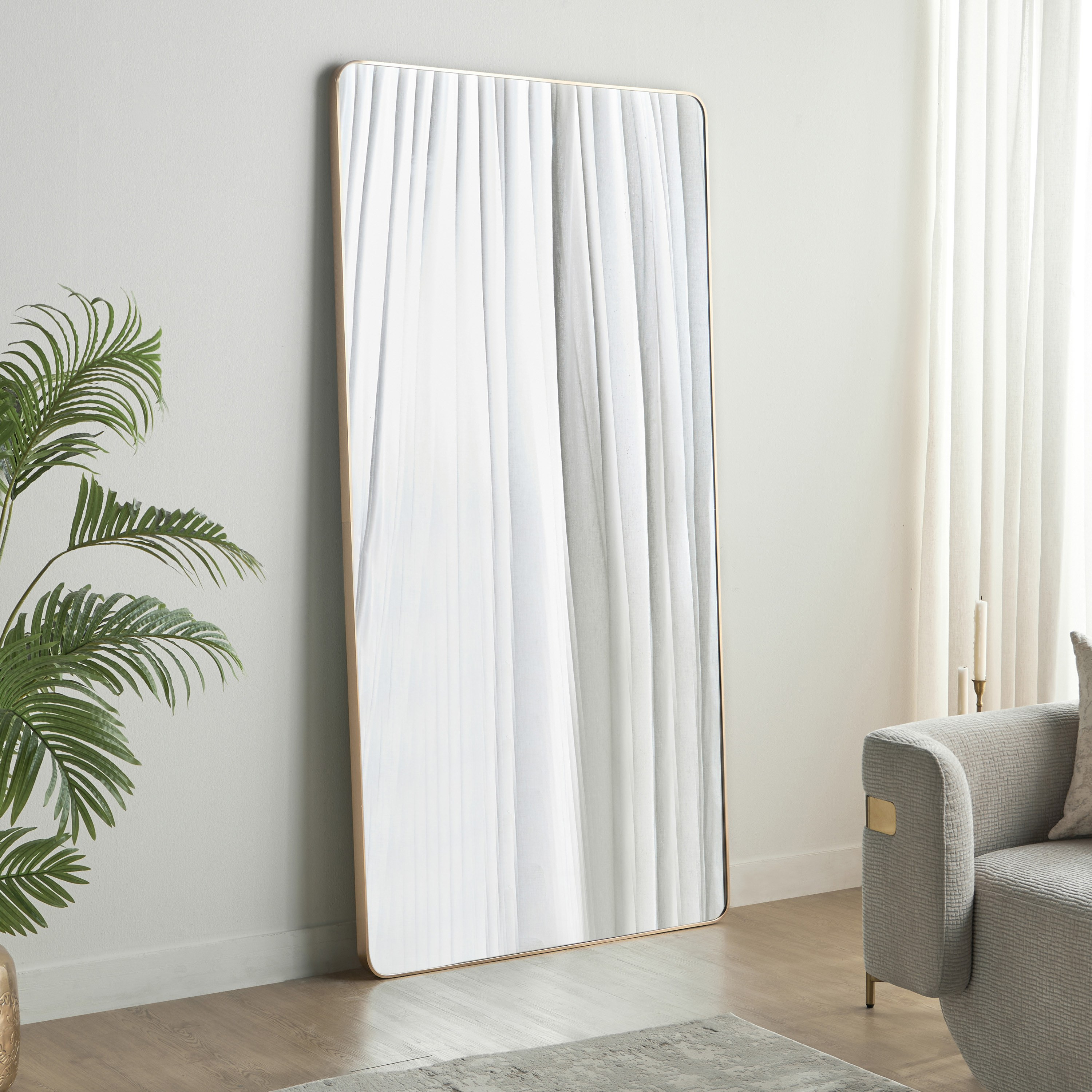 Artemis Leaner Floor Mirror - 200x100 cm-household-walldecorandmirrors-mirrors-floormirrors-image-1