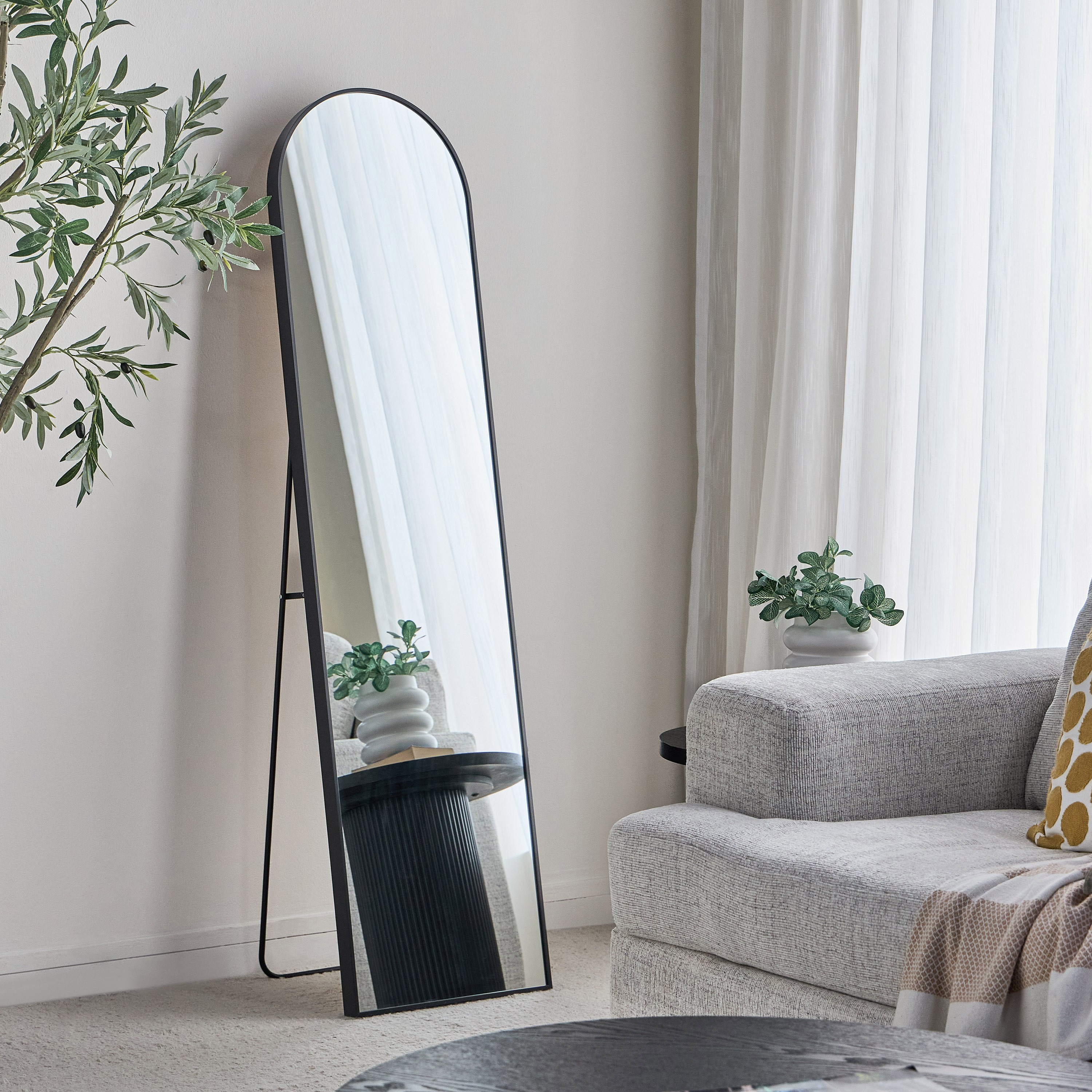 Artemis Arch Floor Mirror - 40x160 cm-household-walldecorandmirrors-mirrors-floormirrors-image-1