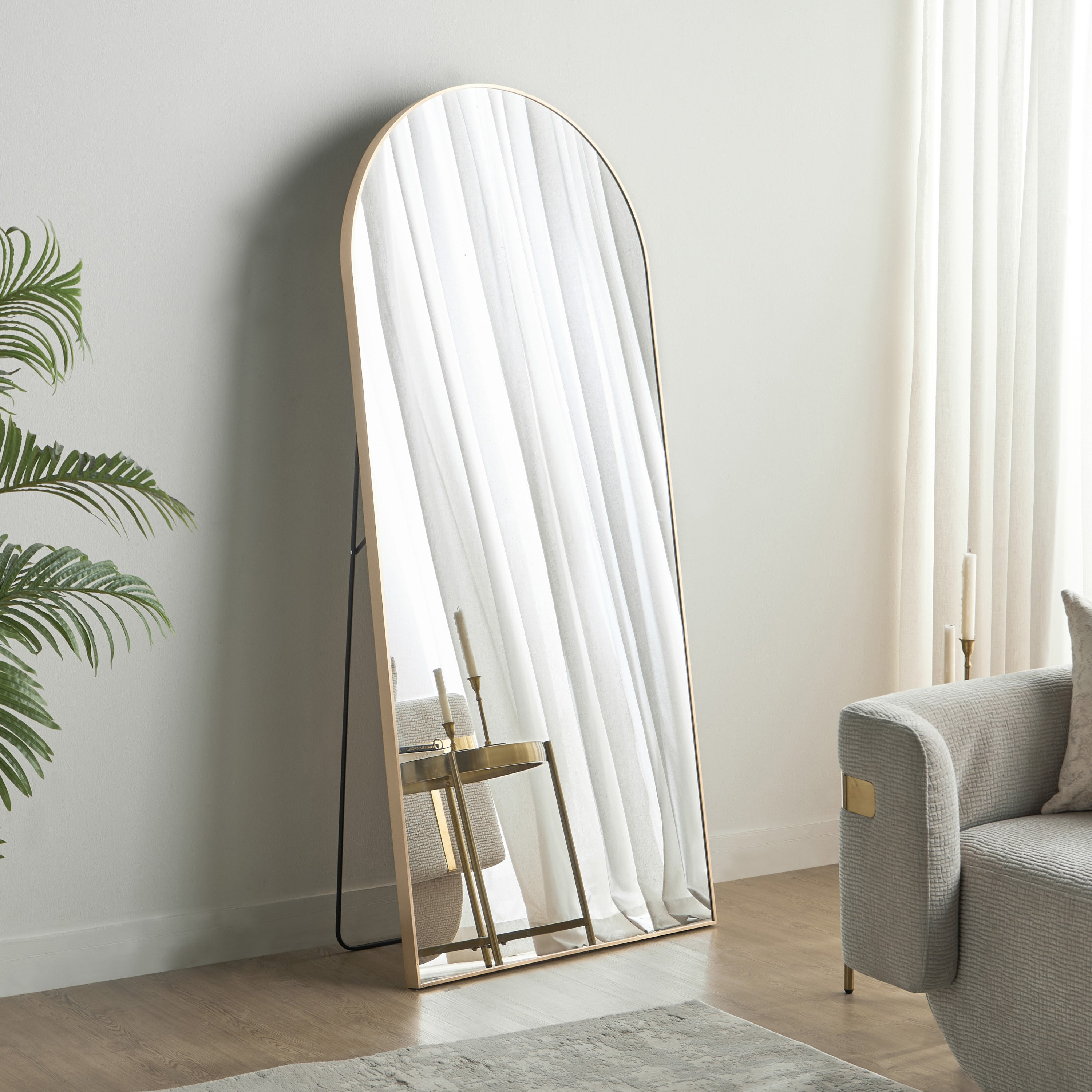 Artemis Arch Floor Mirror - 180x80 cm-household-walldecorandmirrors-mirrors-floormirrors-image-1