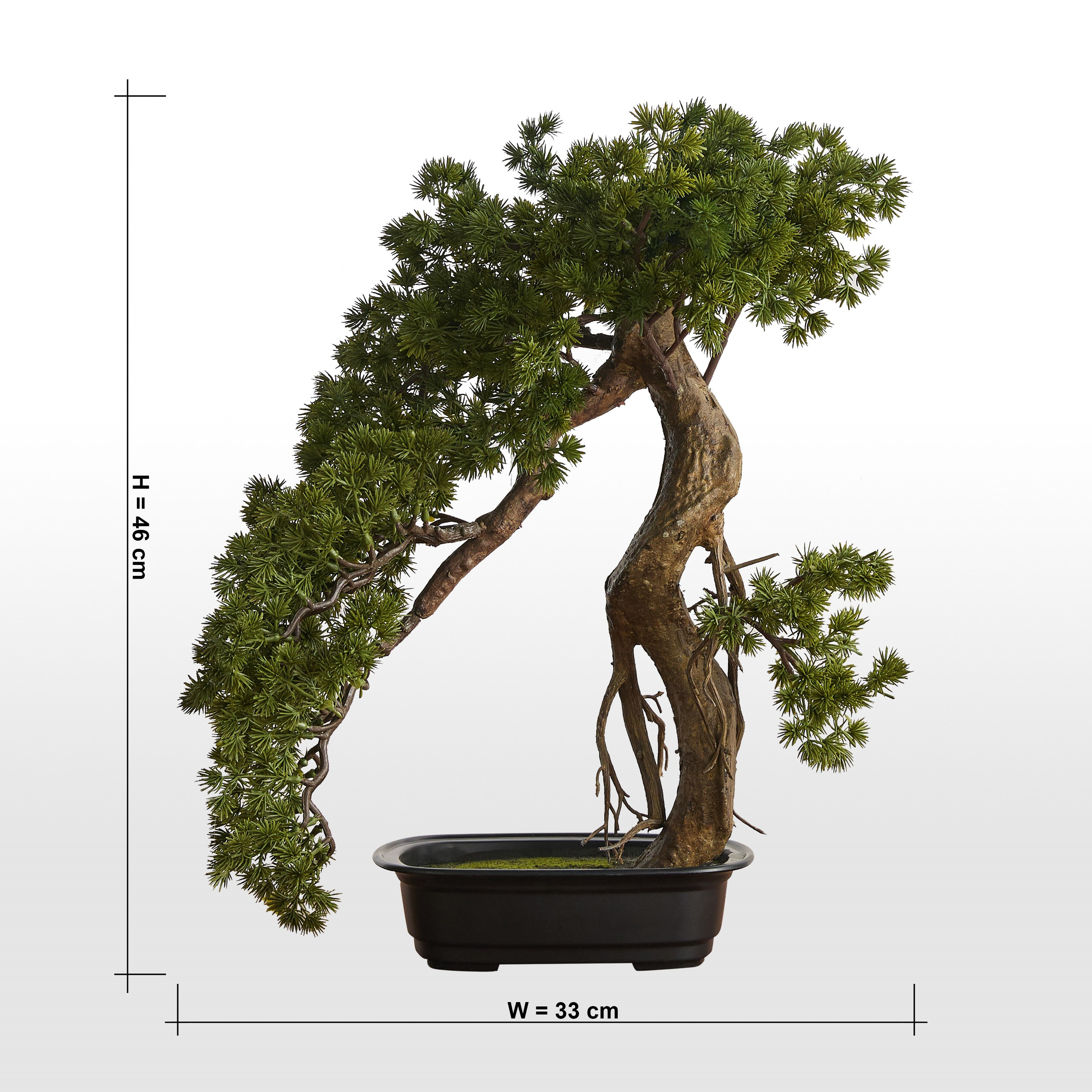 Pine Bonsai Tree in Pot - 46 cm-household-gardenandoutdoor-artificialplants-bonsai-image-5