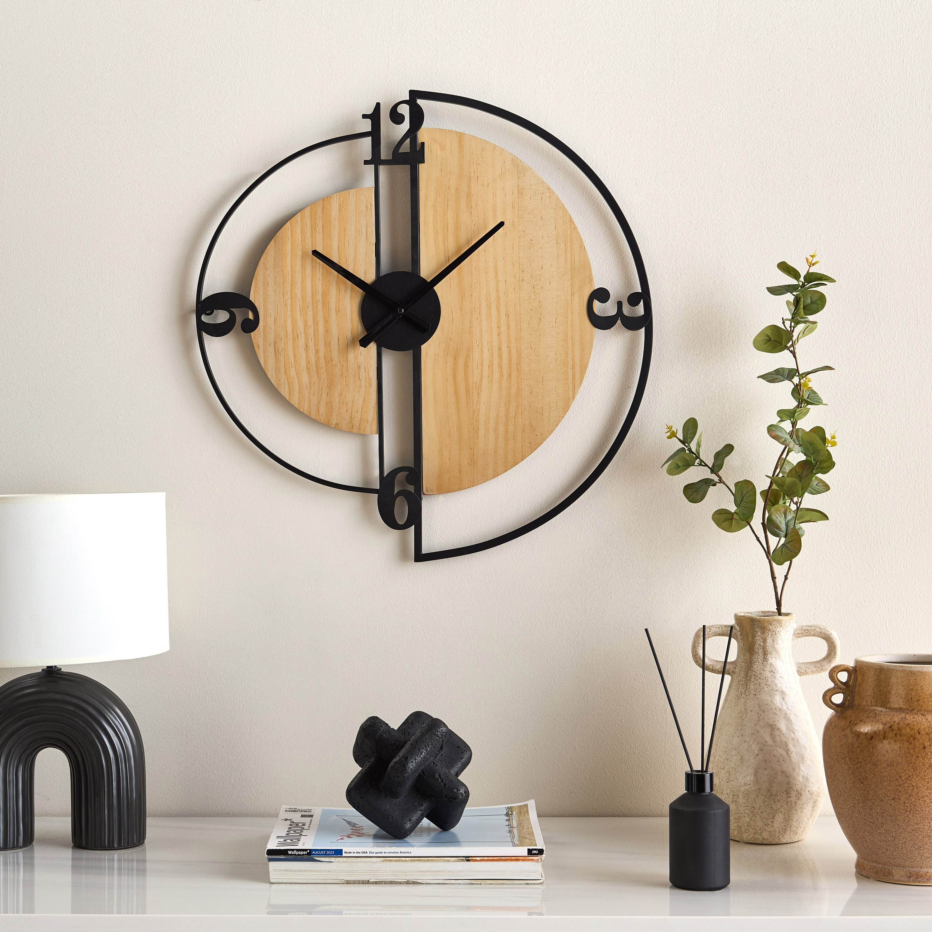 ساعة حائط - ويستان - 58x60 سم-household-walldecorandmirrors-clocks-image-4
