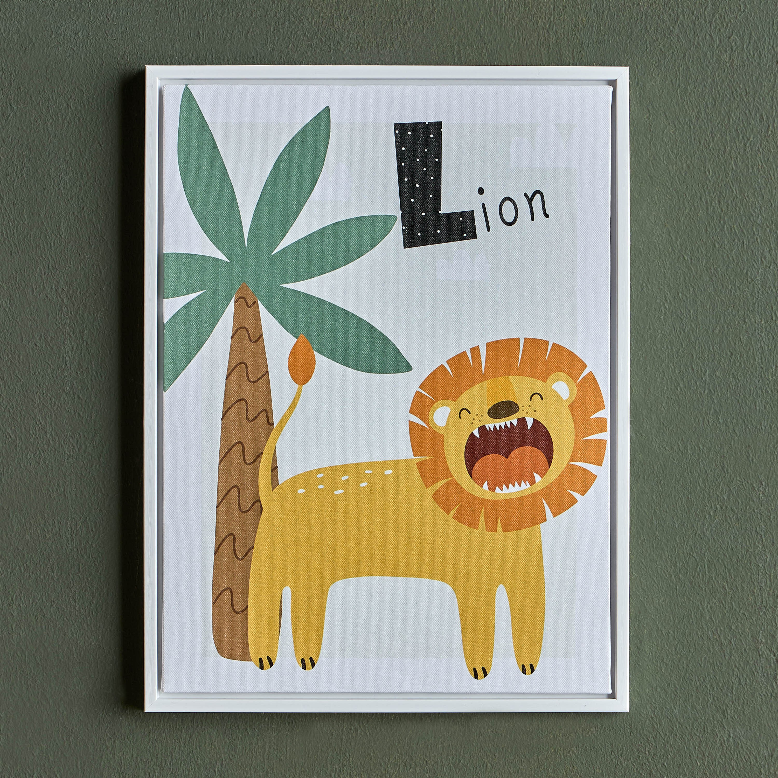 Lion Framed Canvas Wall Art - 30x40 cm-babyandkids-decorandlighting-decor-wallart-image-1