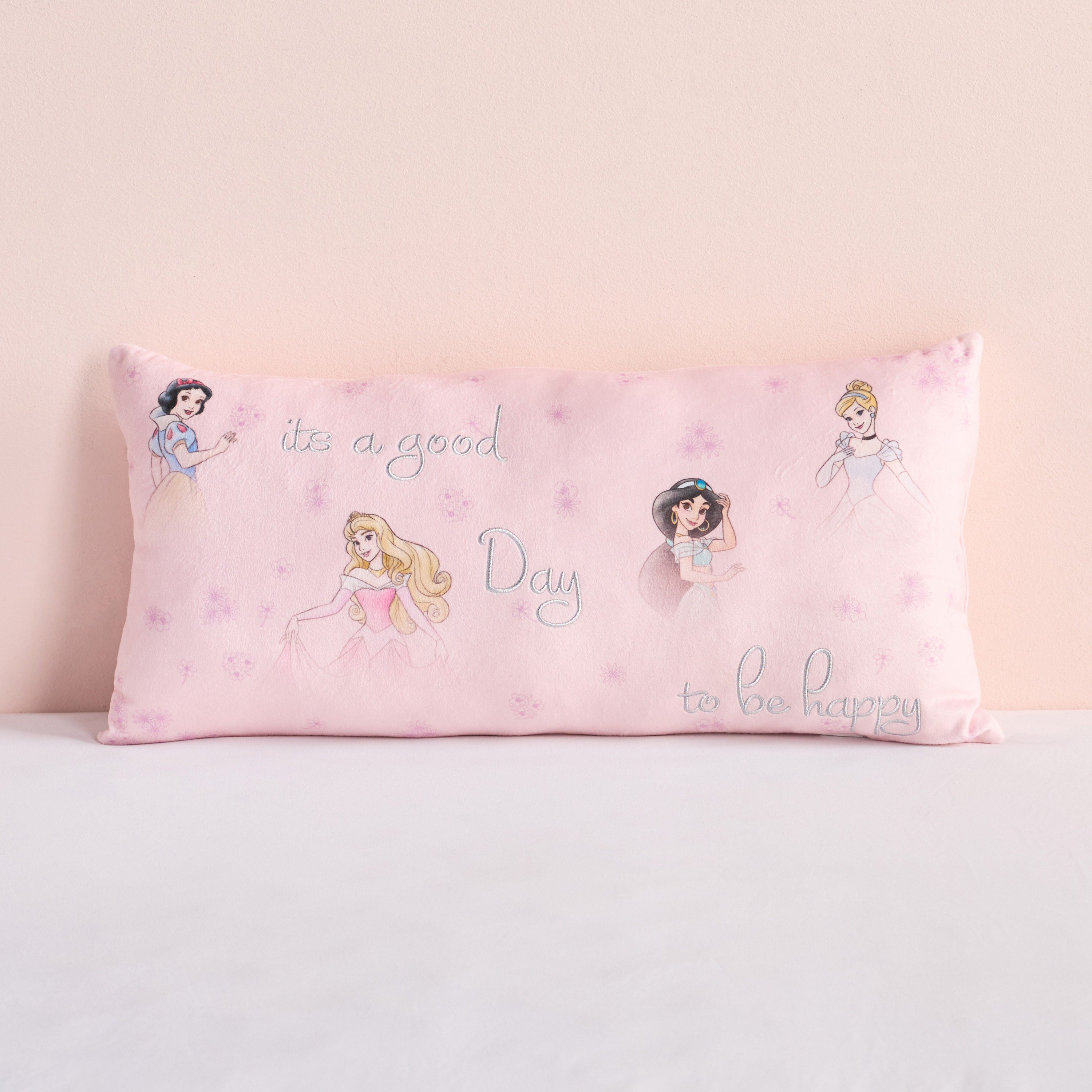 Disney Royal Princess Printed Filled Cushion - 30x60 cm-babyandkids-beddingandwindows-bedding-filledcushionsandcovers-image-1