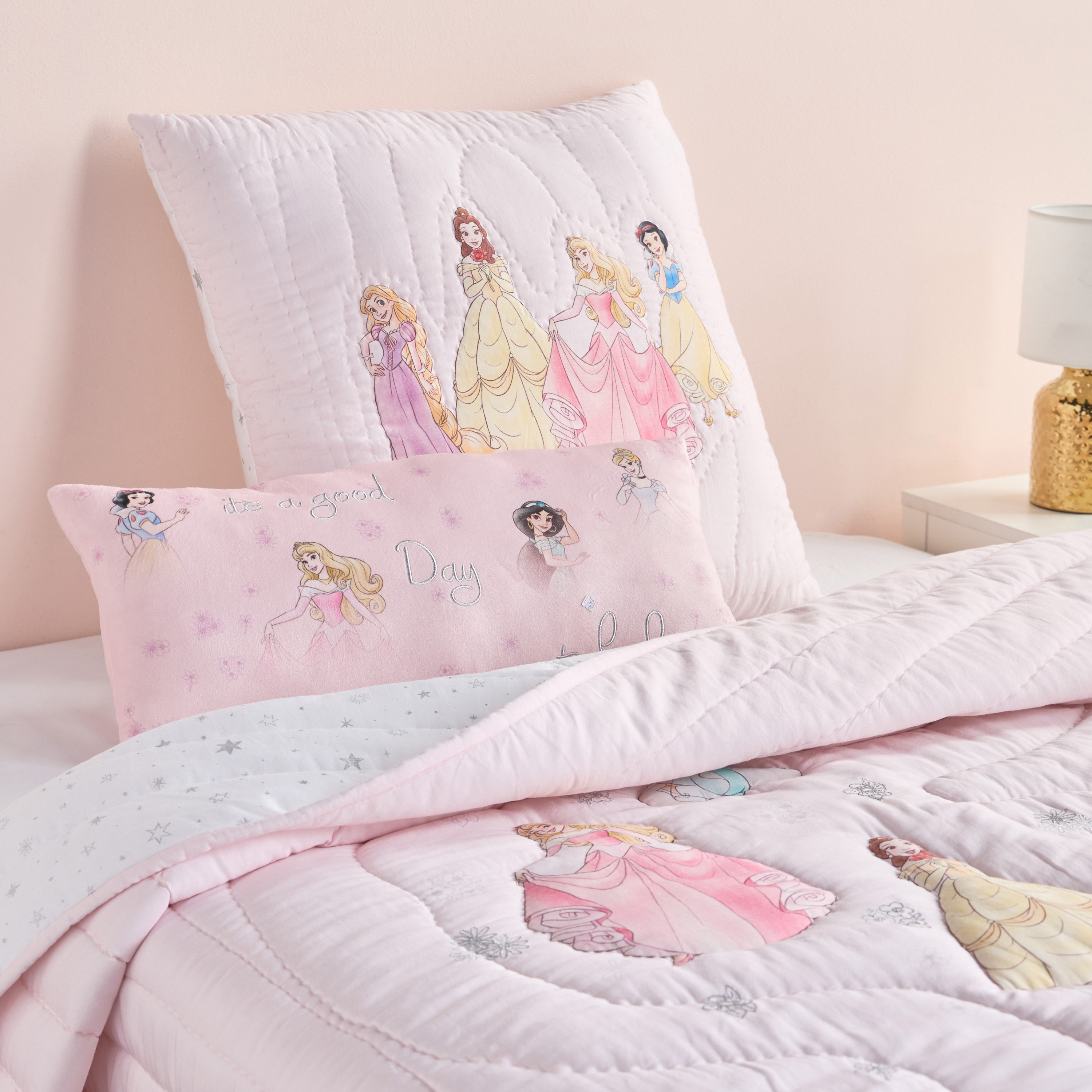 Disney Royal Princess Printed Filled Cushion - 30x60 cm-babyandkids-beddingandwindows-bedding-filledcushionsandcovers-image-3