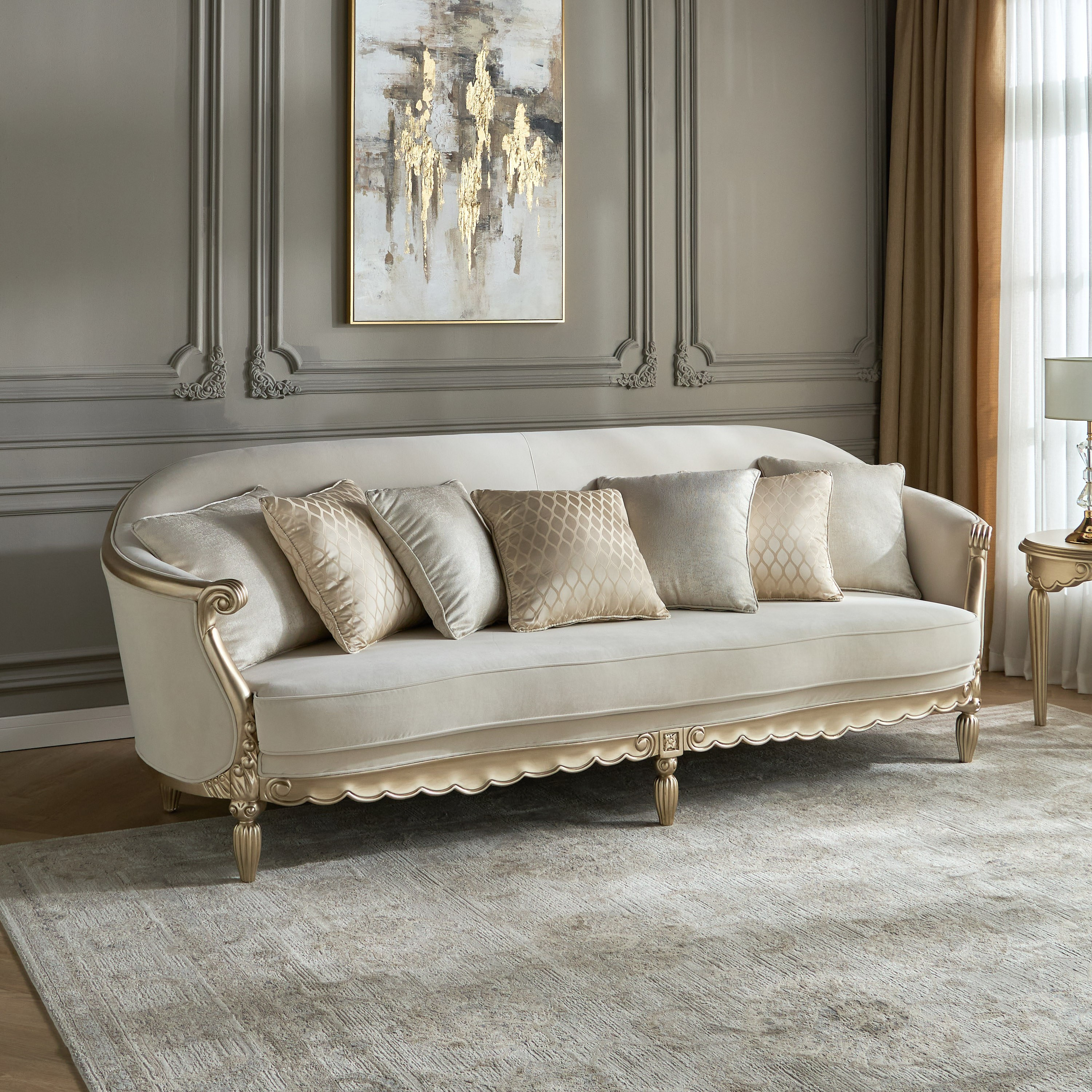 Vasilis 4-Seater Fabric Sofa