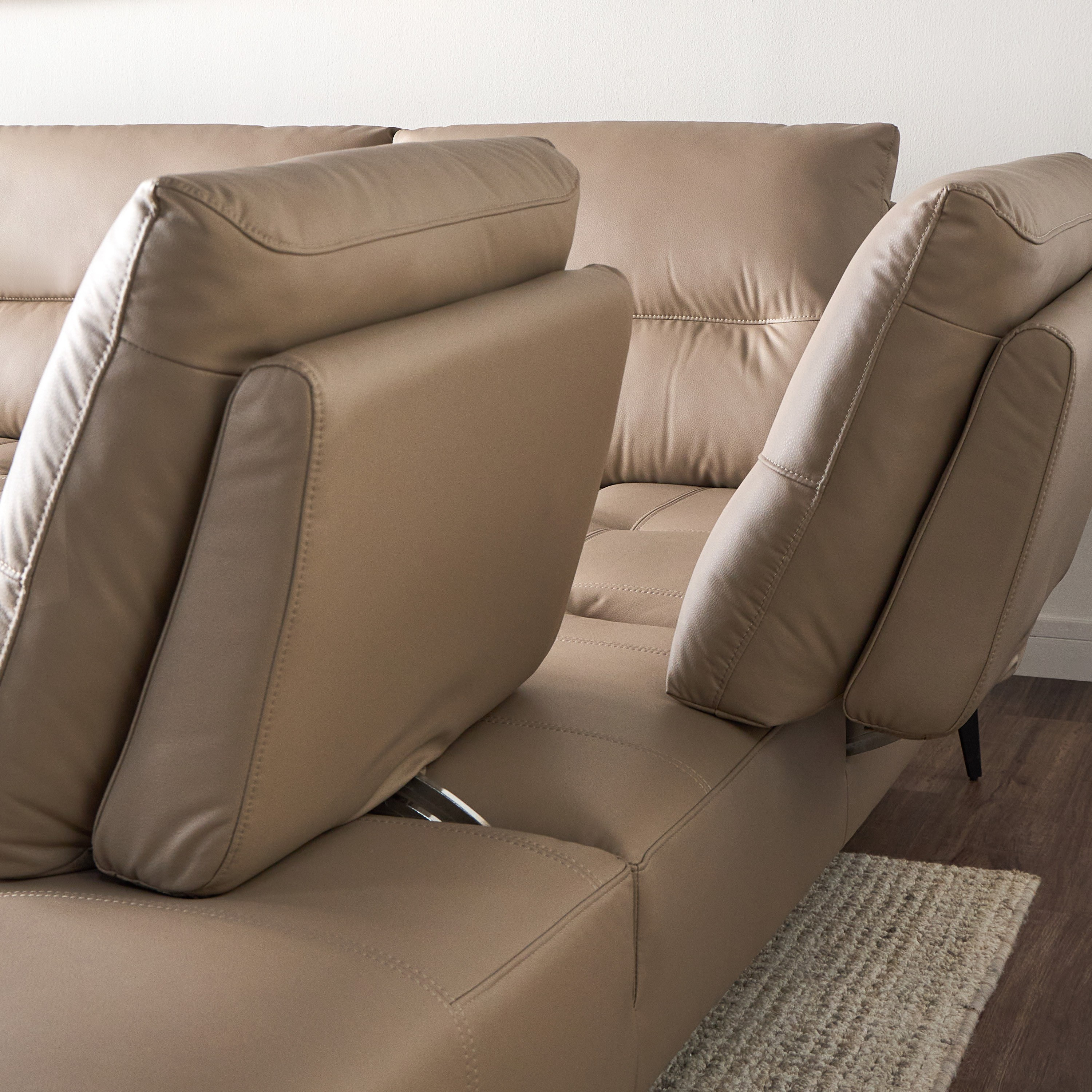 Shop Granada 4-Seater Faux Leather Right Corner Sofa | Home Centre