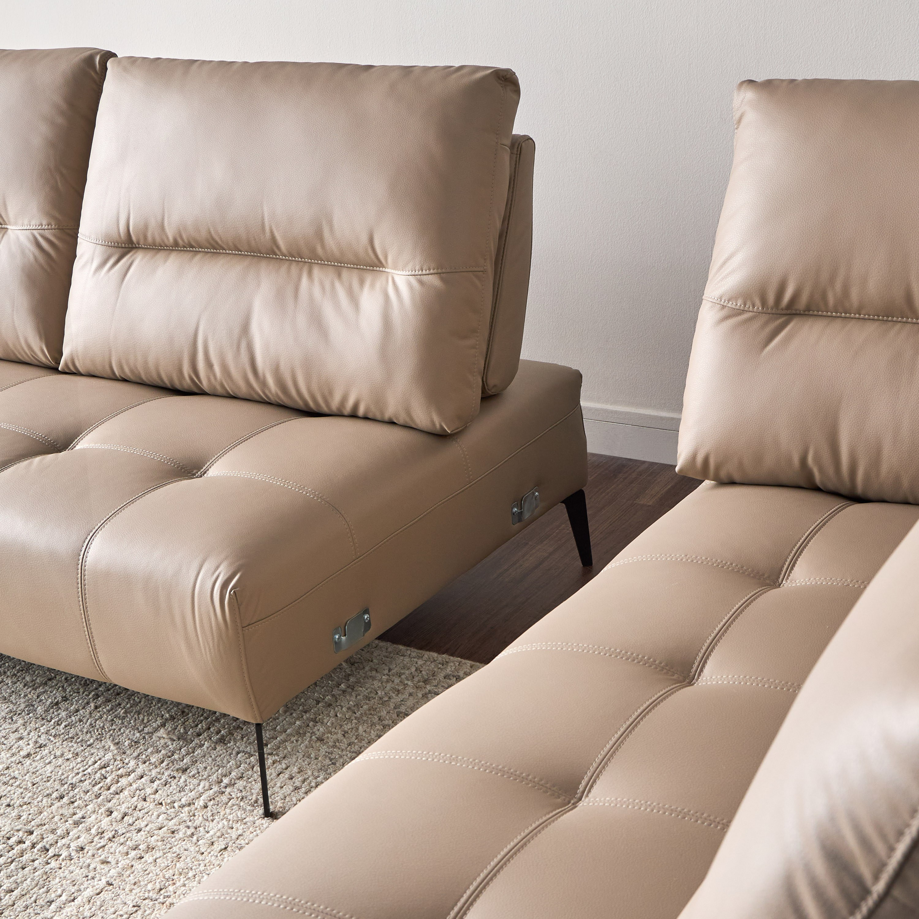 Shop Granada 4-Seater Faux Leather Right Corner Sofa | Home Centre