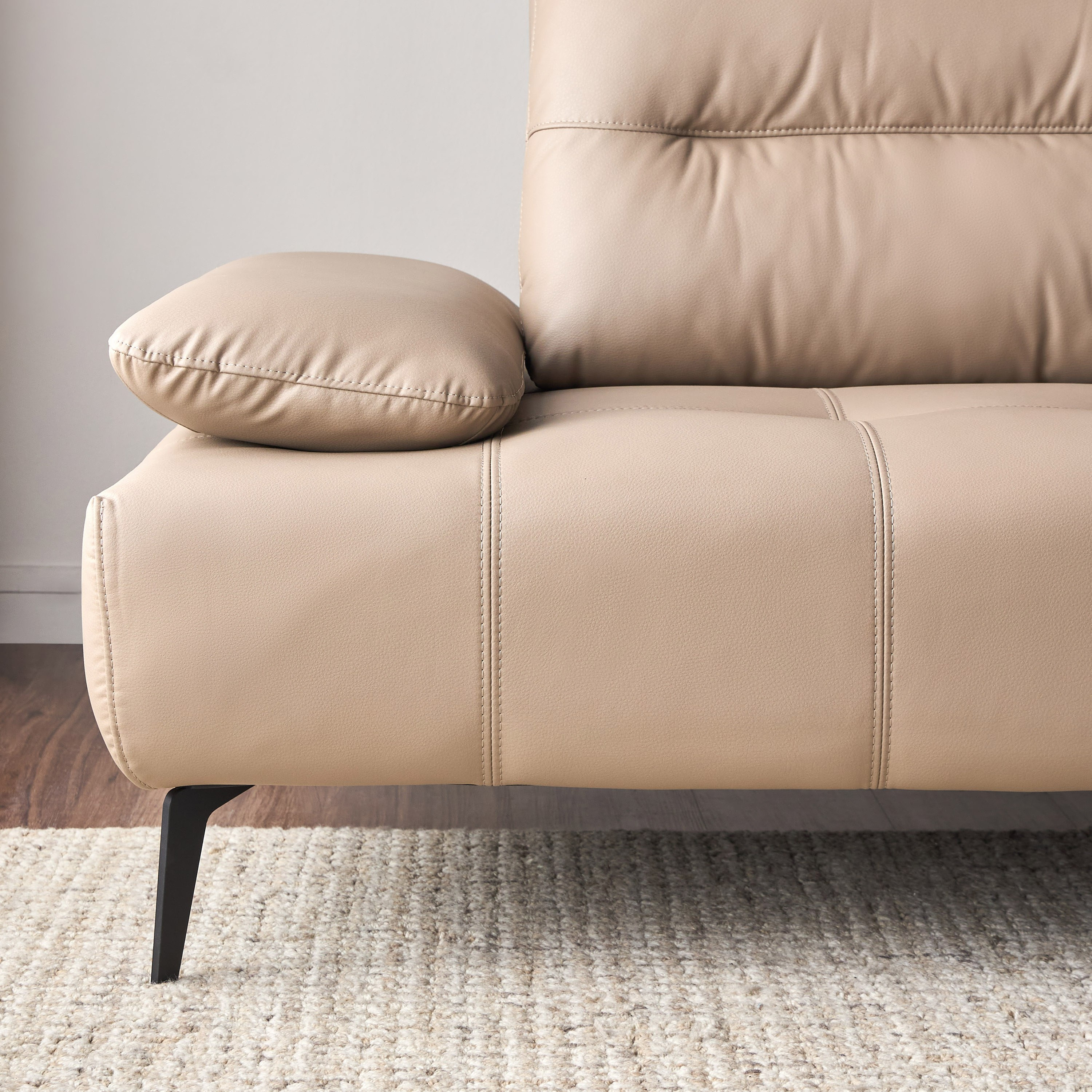 Shop Granada 4-Seater Faux Leather Right Corner Sofa | Home Centre