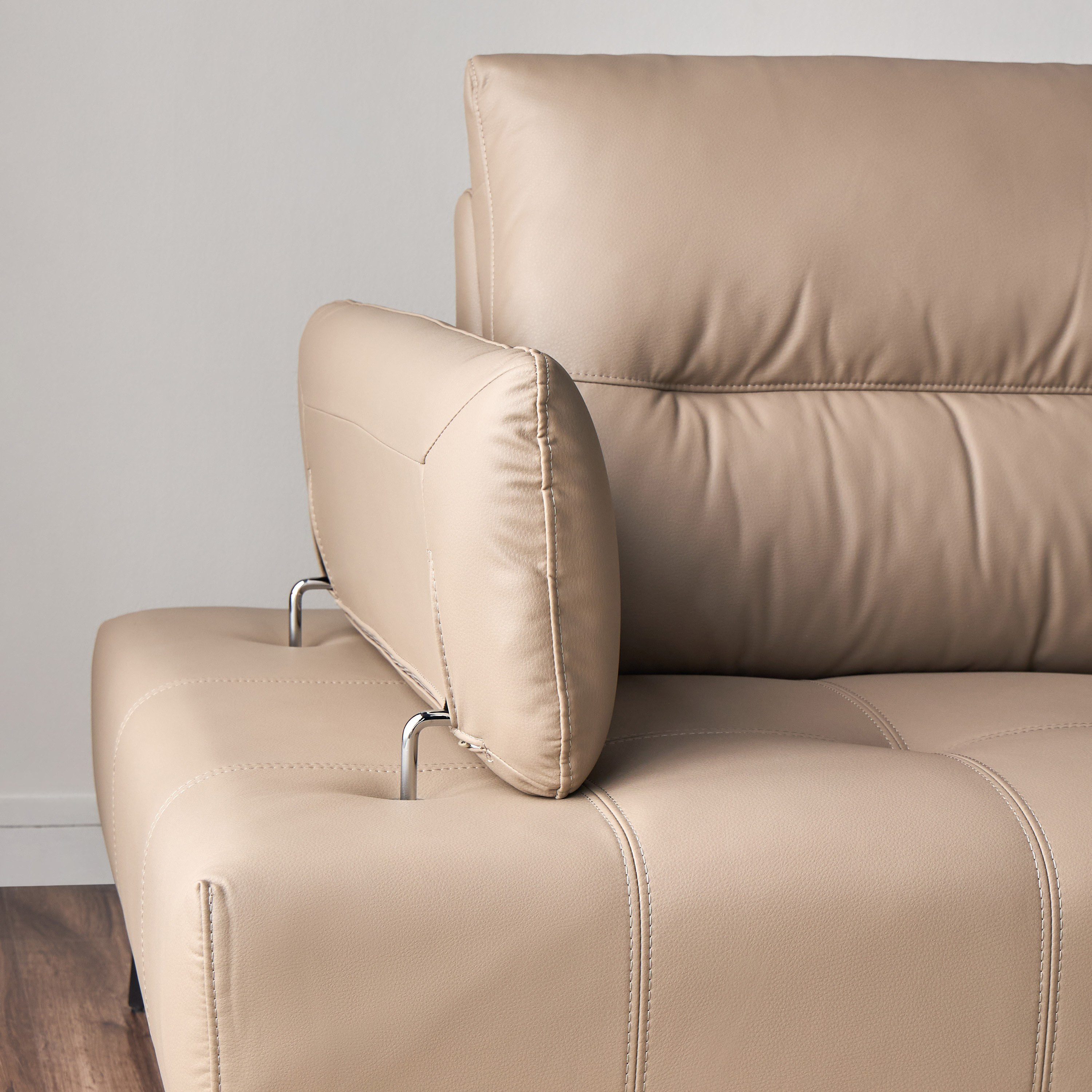 Shop Granada 4-Seater Faux Leather Right Corner Sofa | Home Centre