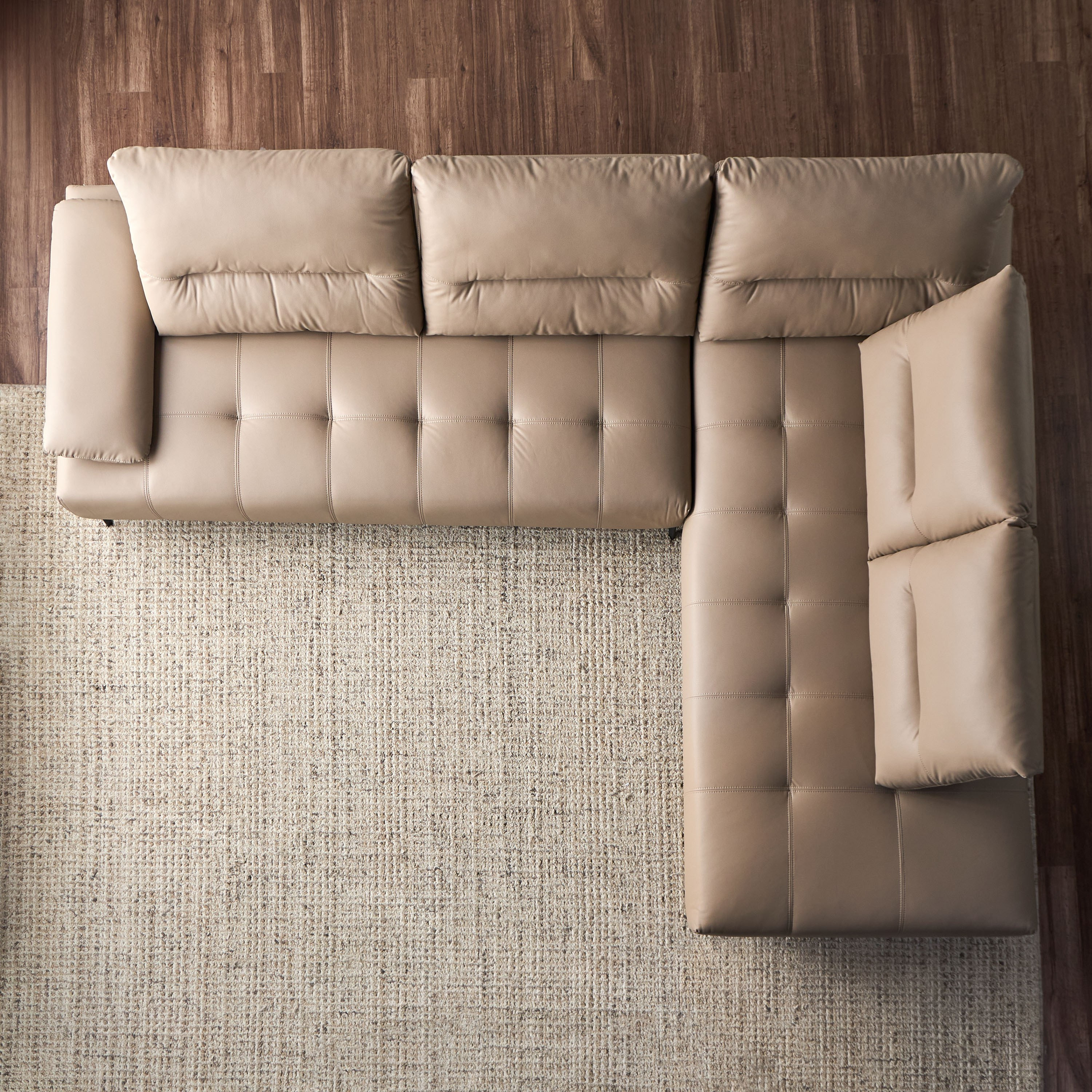 Shop Granada 4-Seater Faux Leather Right Corner Sofa | Home Centre