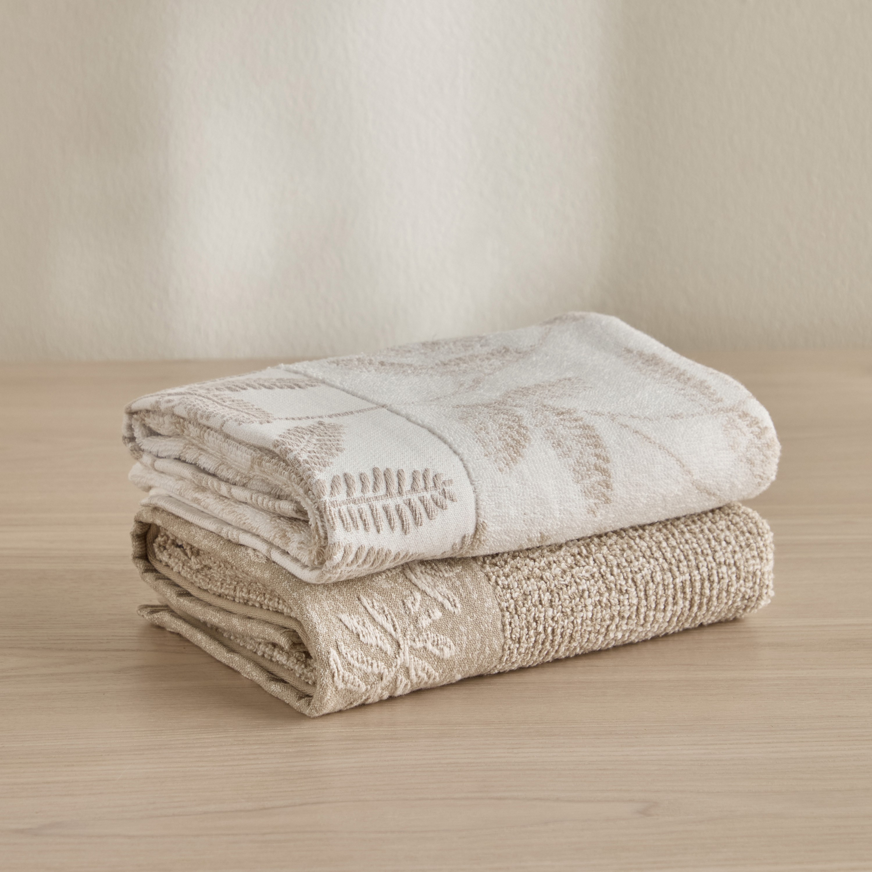 Oasis 2-Piece 500 GSM Portuguese Cotton Hand Towel Set - 50x90 cm-household-bathandlaundry-bathlinen-towels-image-1