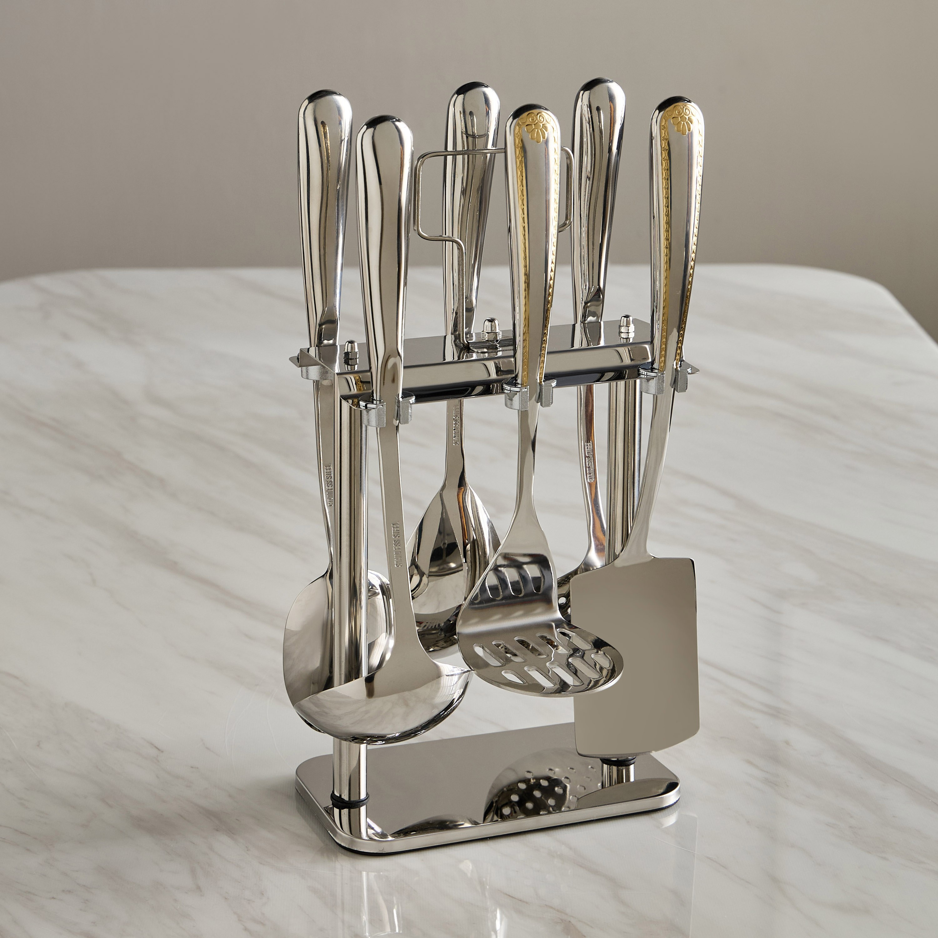 Nadira 7-Piece Cooking Tool and Stand Set-household-kitchen-kitchentoolsandutensils-cookingutensils-image-2