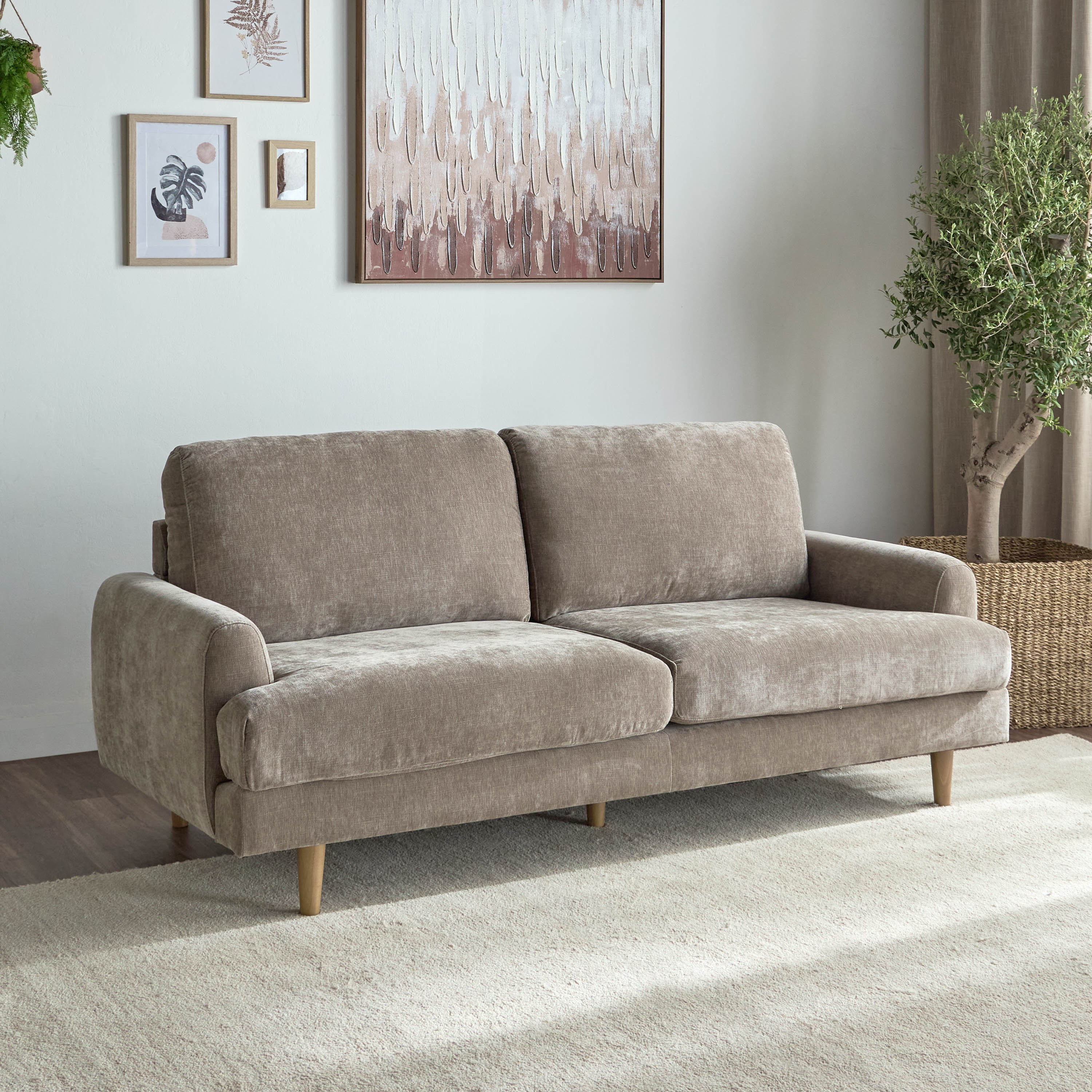 Alban 3-Seater Fabric Sofa