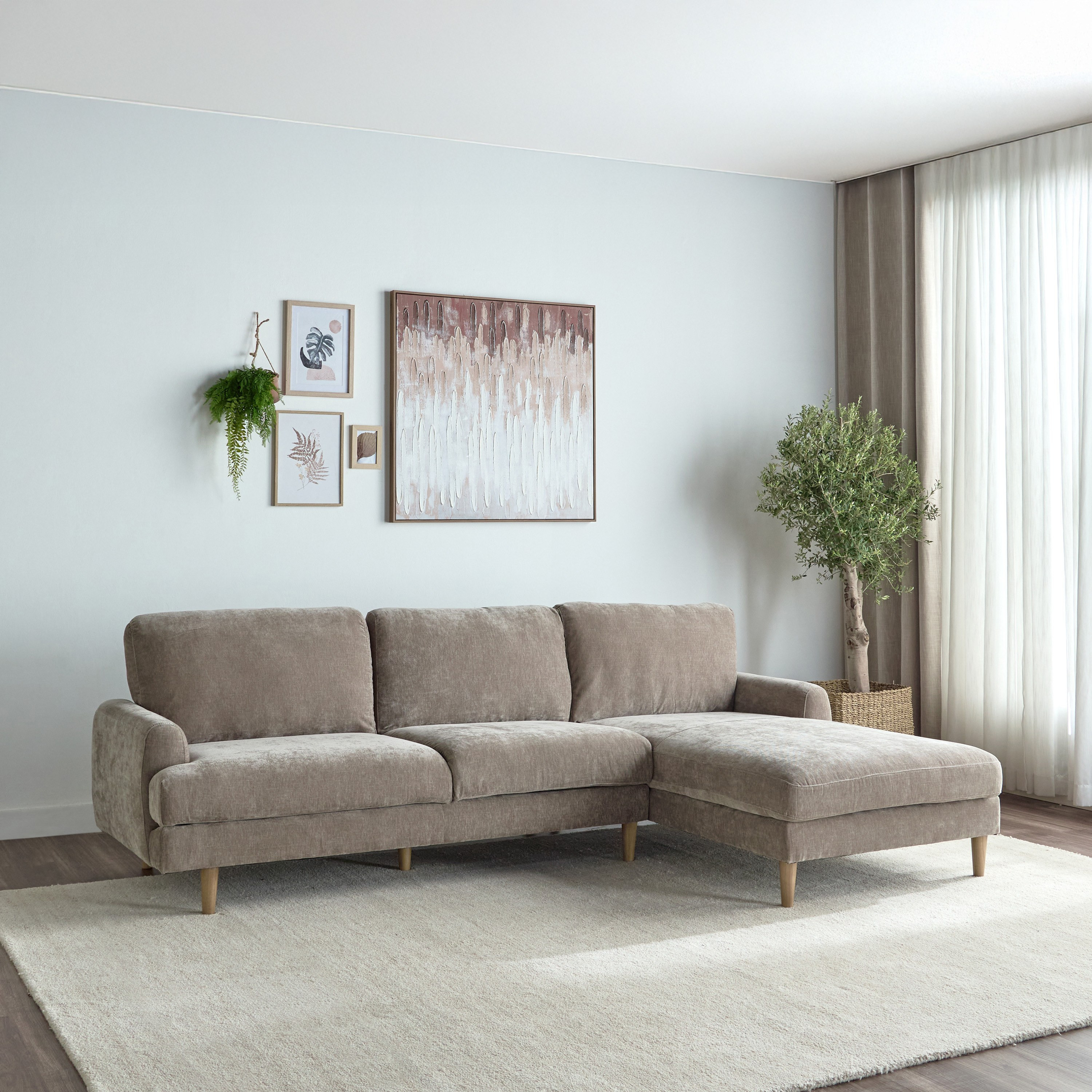 كنب ركنية يمين قماش بـ3 مقاعد - ألبان-furniture-sofaandseating-cornersofas-image-1