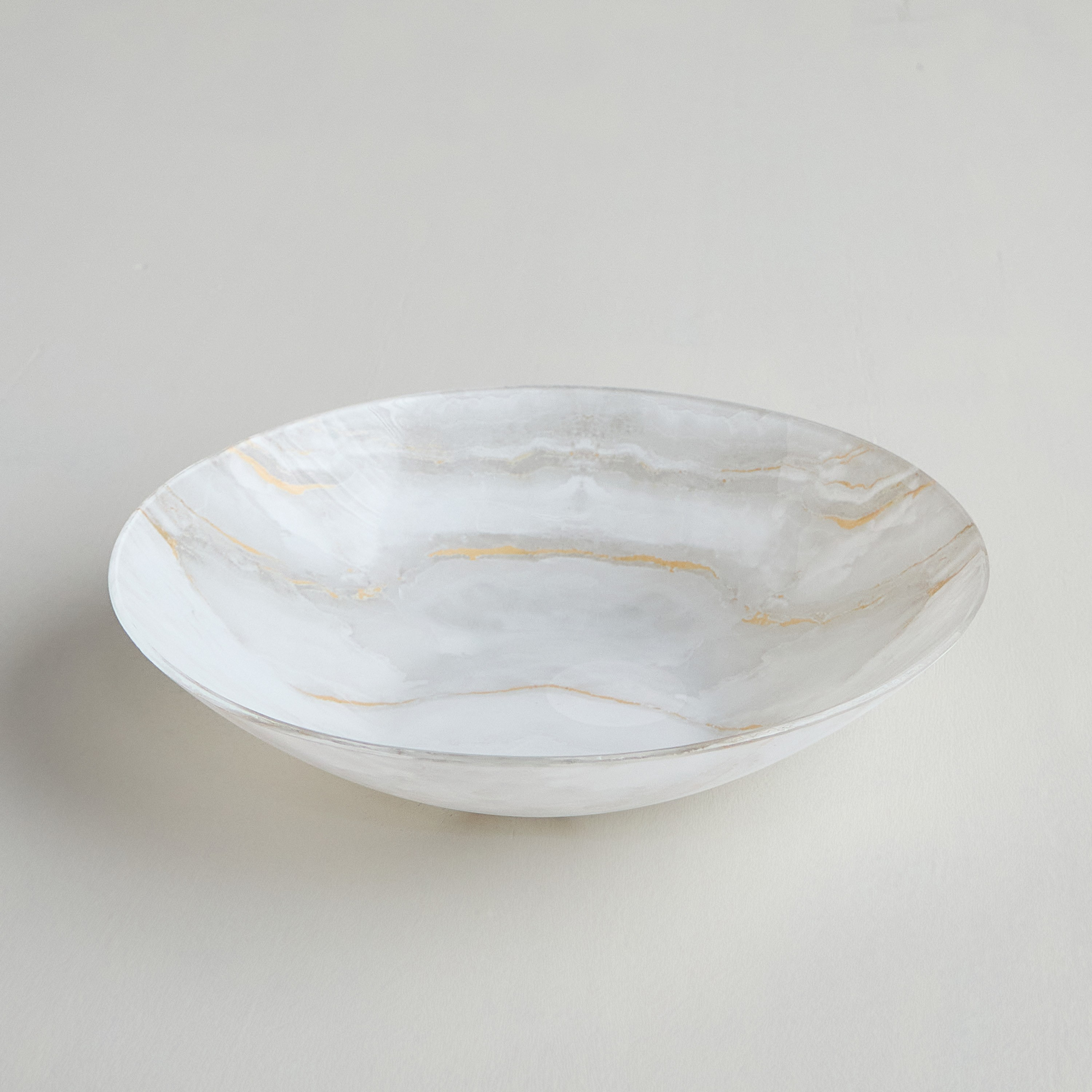 Marbel Glass Serving Bowl - 30 cm-household-dining-dinnerware-bowls-image-1