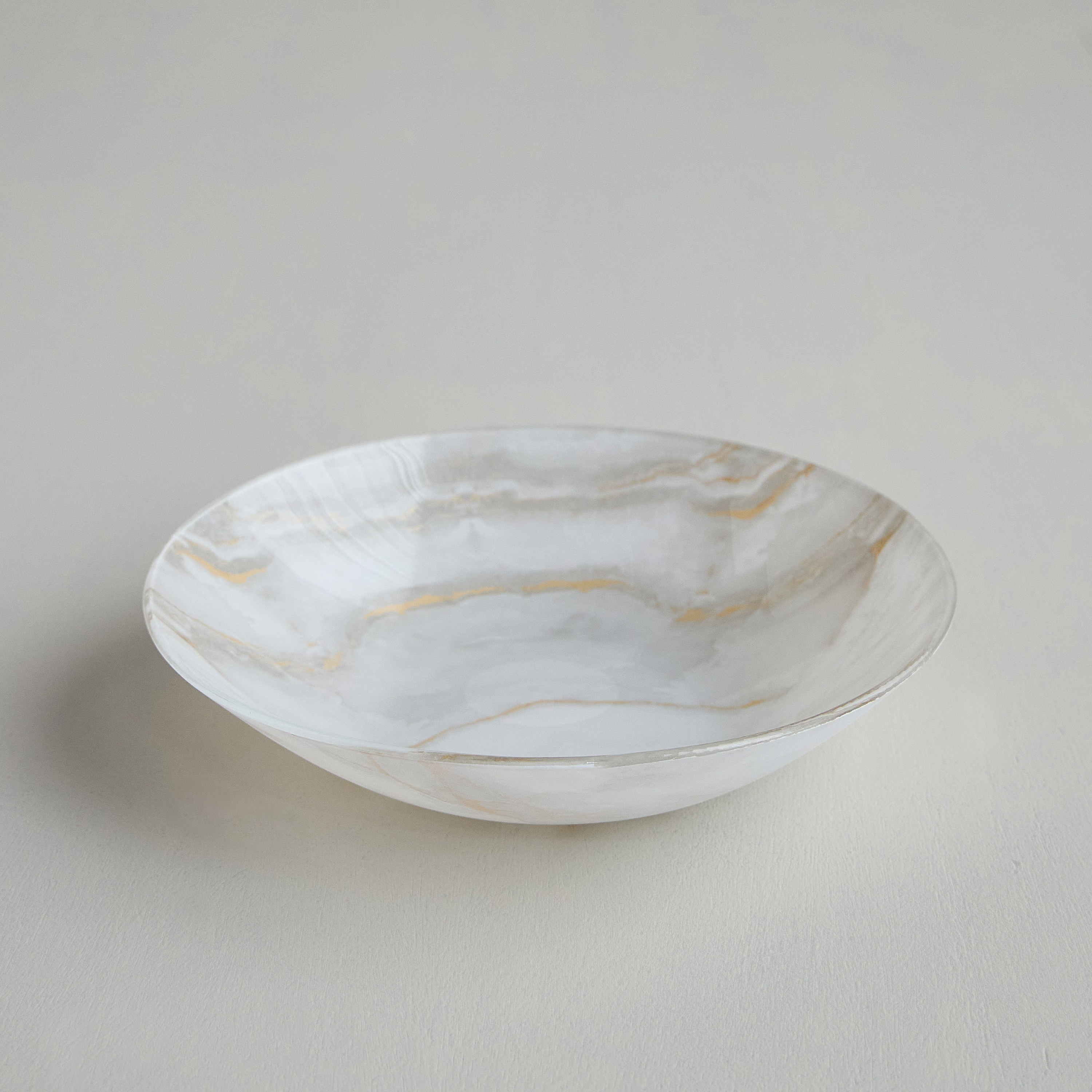 وعاء تقديم زجاجي - ماربل - 25 سم-household-dining-dinnerware-bowls-image-1