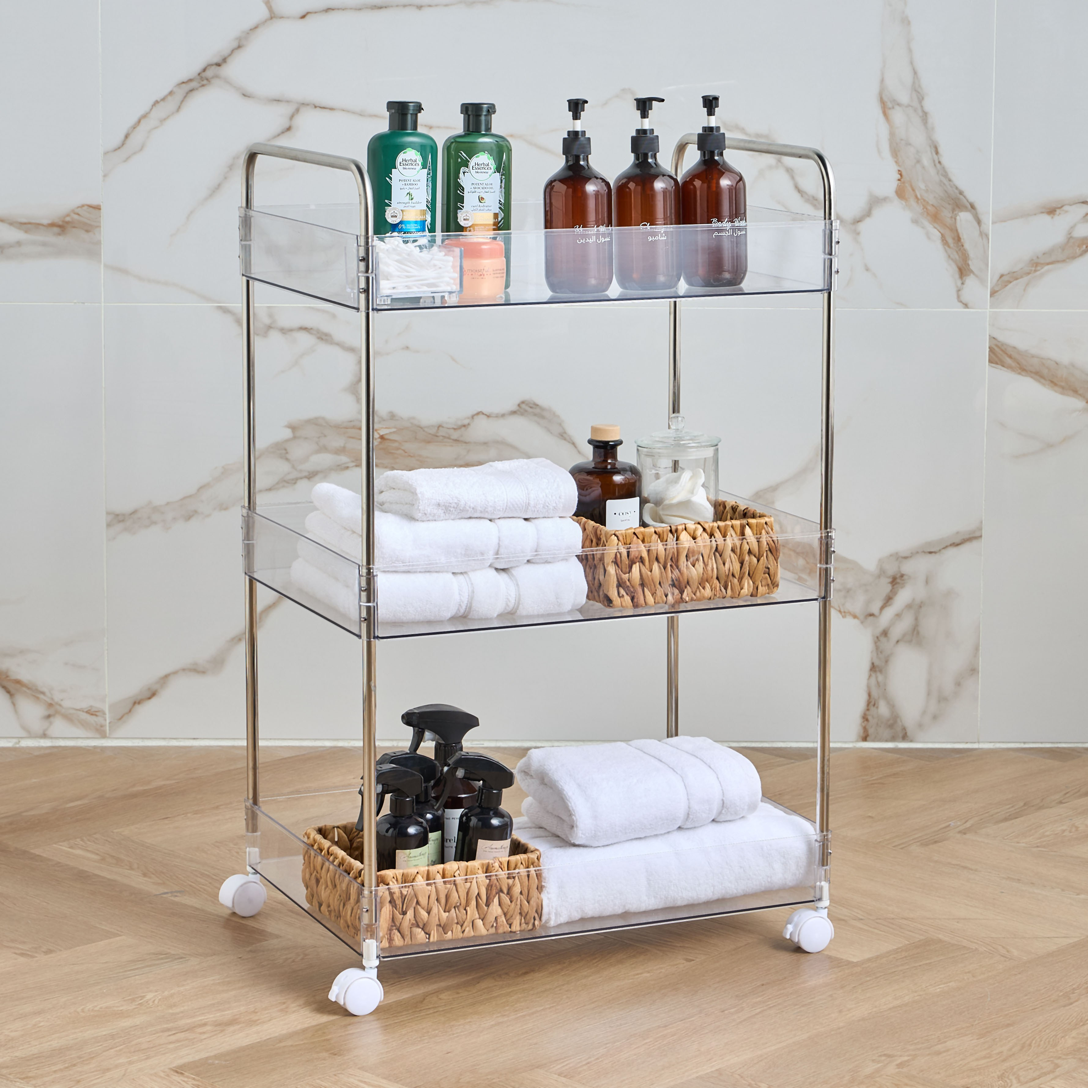 Zaya 3-Tier Storage Trolley - 41x57 cm-household-storage-storagesolutions-drawercabinets-image-1