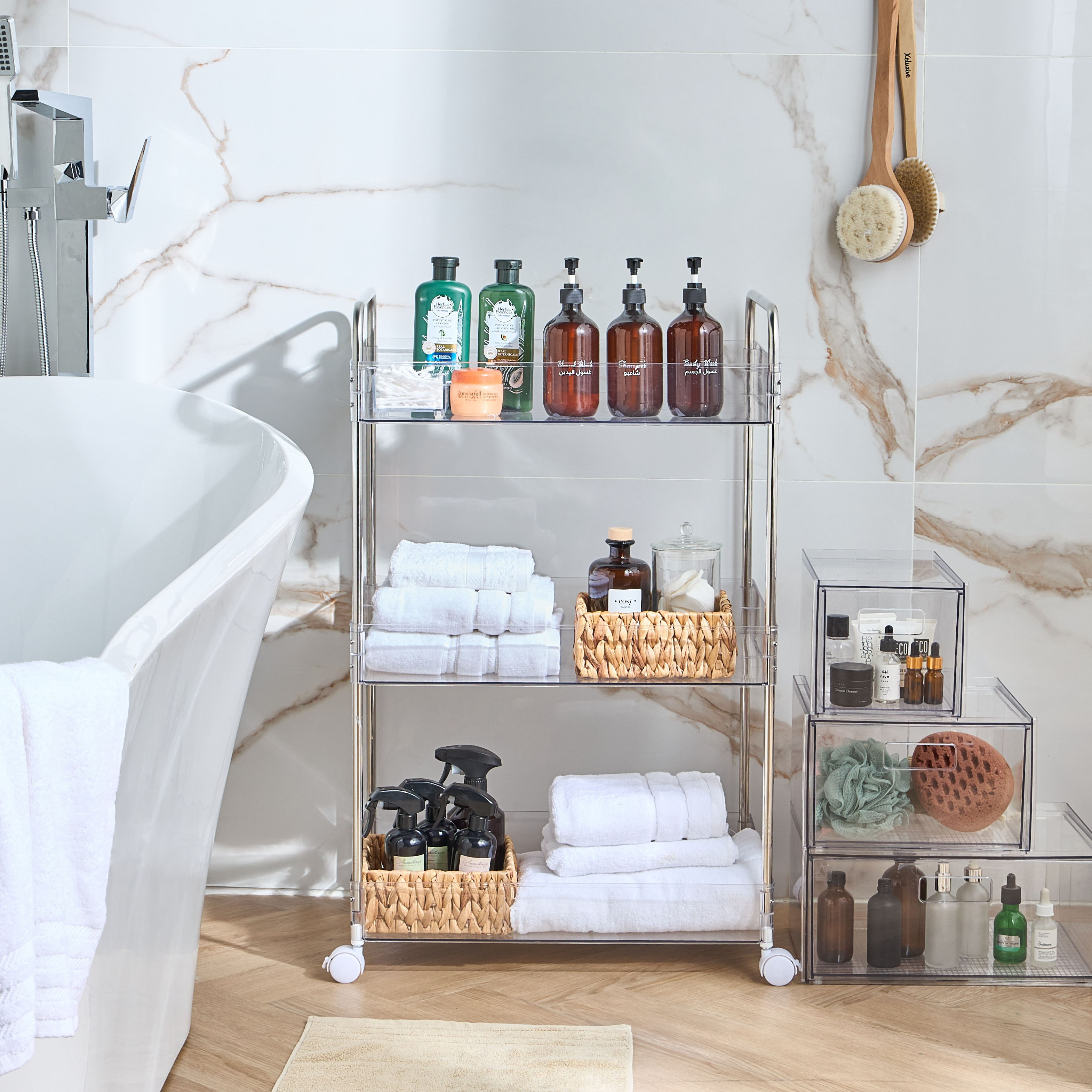 Zaya 3-Tier Storage Trolley - 41x57 cm-household-storage-storagesolutions-drawercabinets-image-5