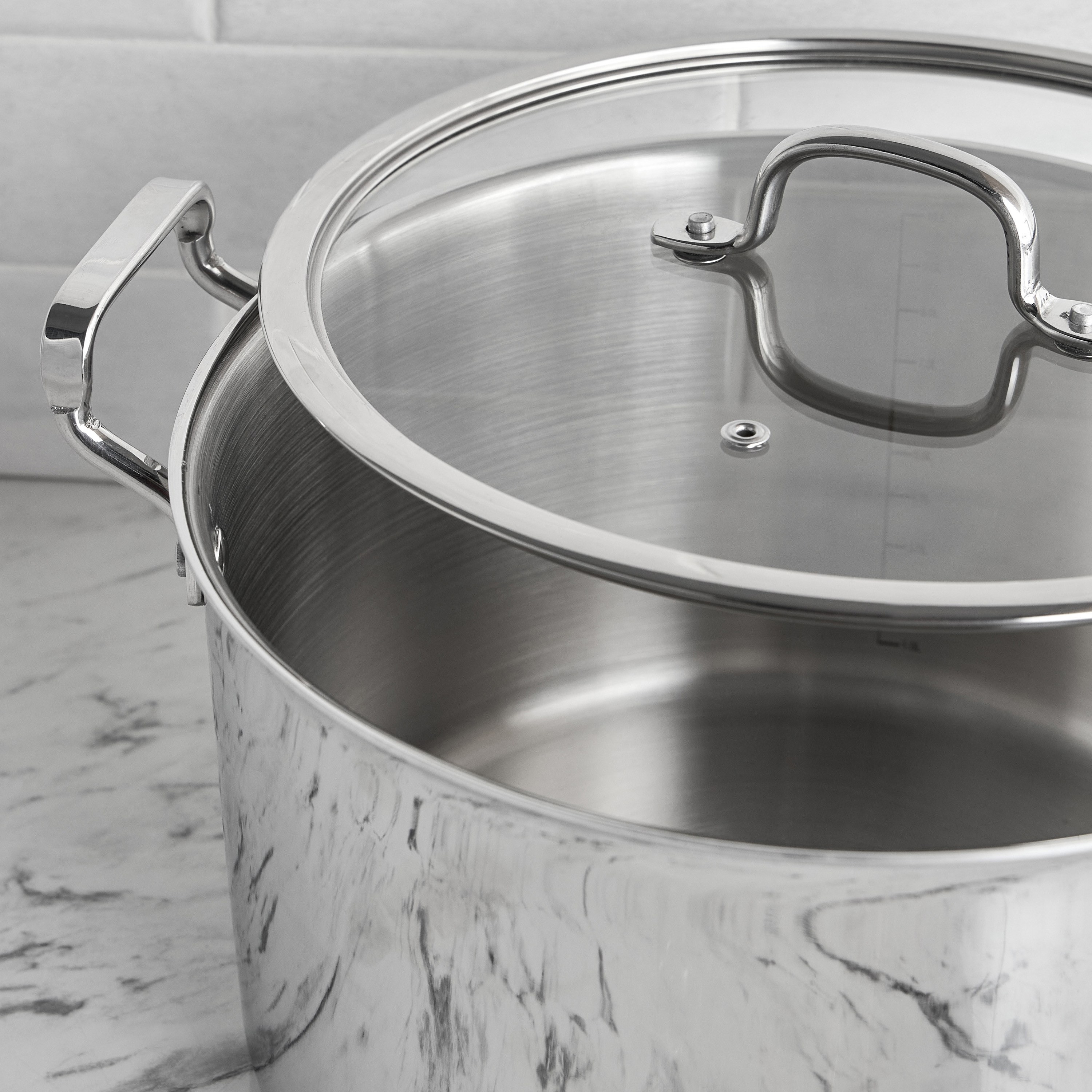 Argent Stainless Steel Induction Base Stock Pot -  9.5 L-household-kitchen-cookware-potsandpans-image-2