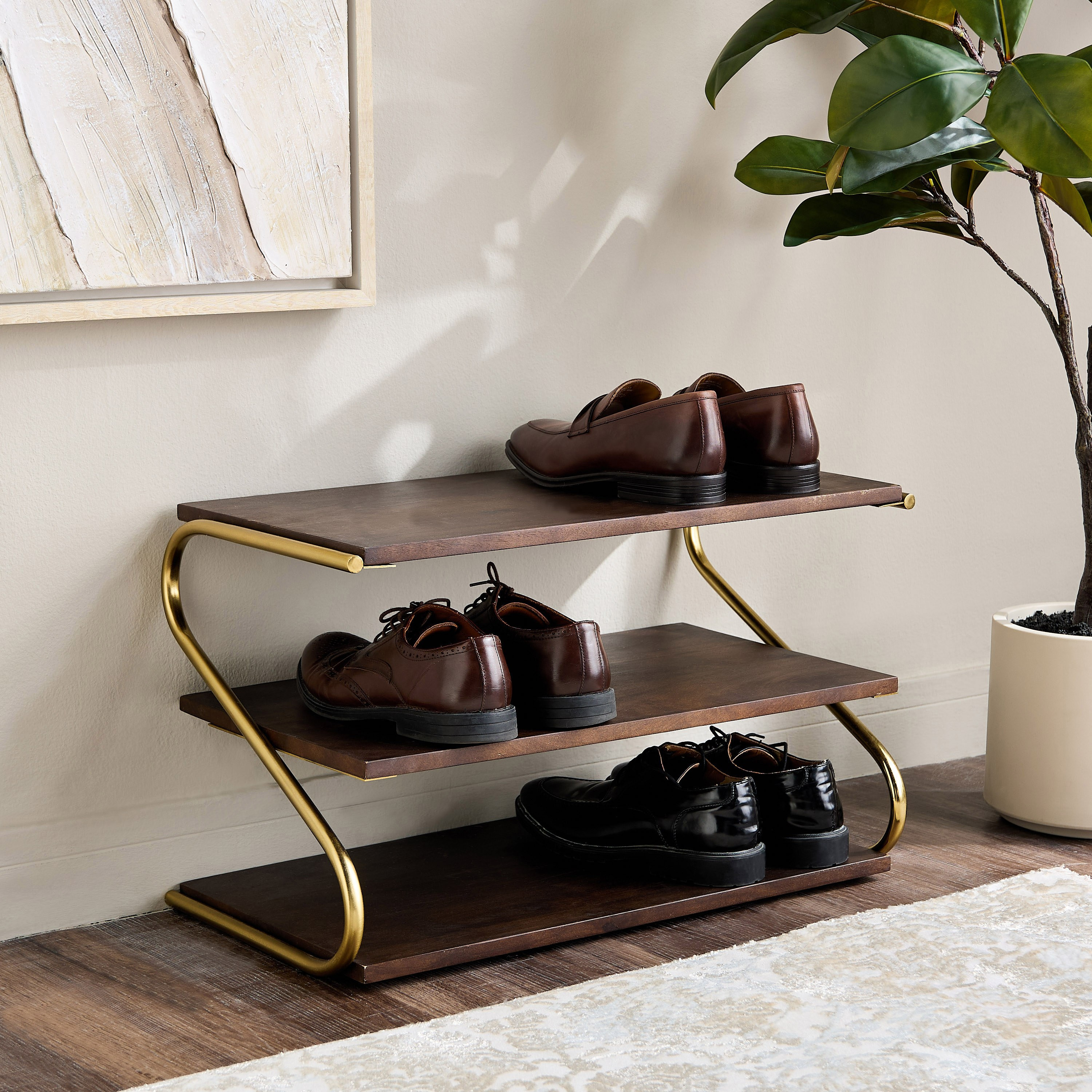 Tamara 3-Tier Shoe Rack - 35x64 cm-household-storage-storagesolutions-shoeracksandstorage-image-4